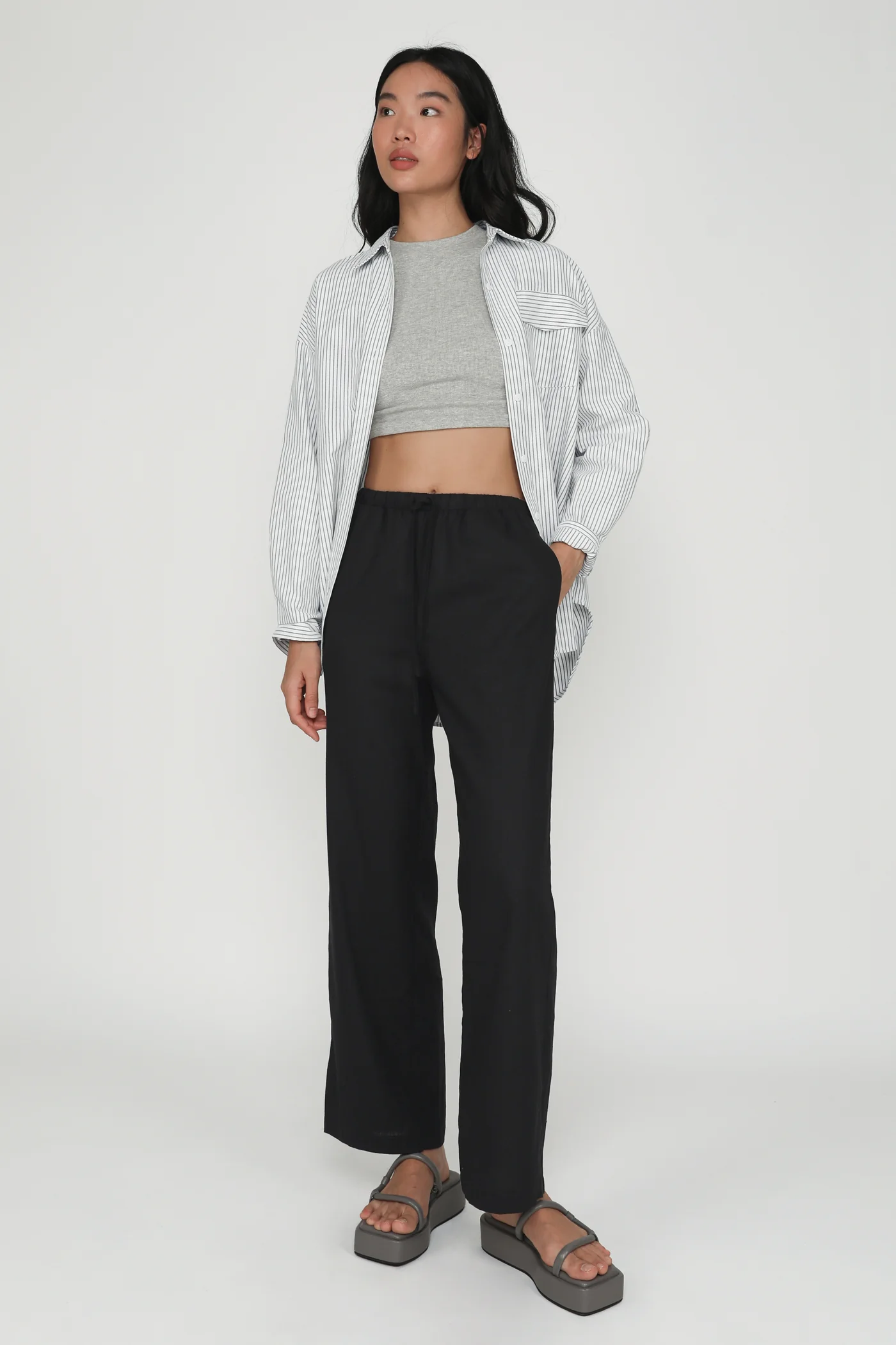 Marcelo Side Ruched Basic Tee - Image 9