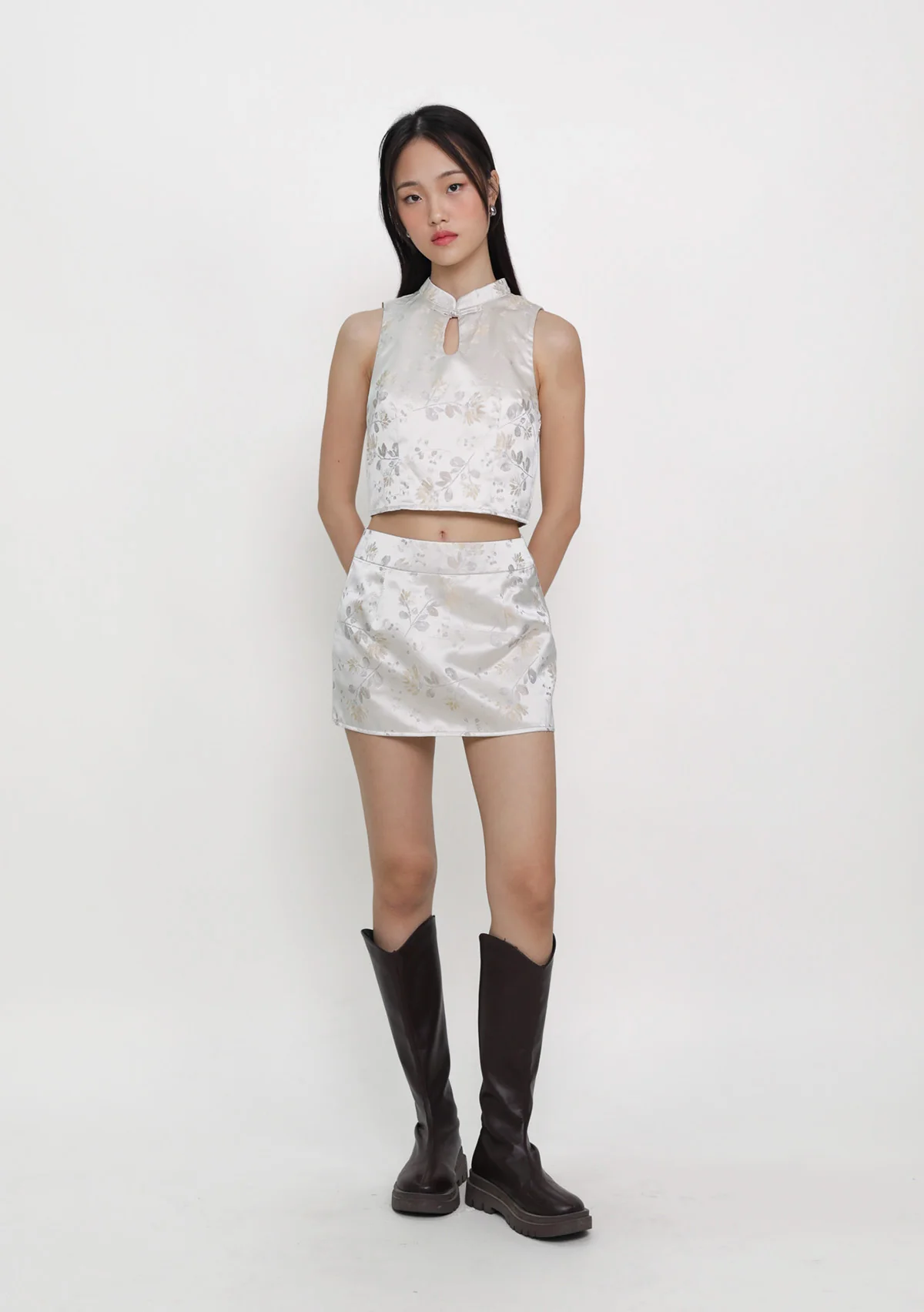 Maren Mid Rise Basic Skorts (Jacquard)
