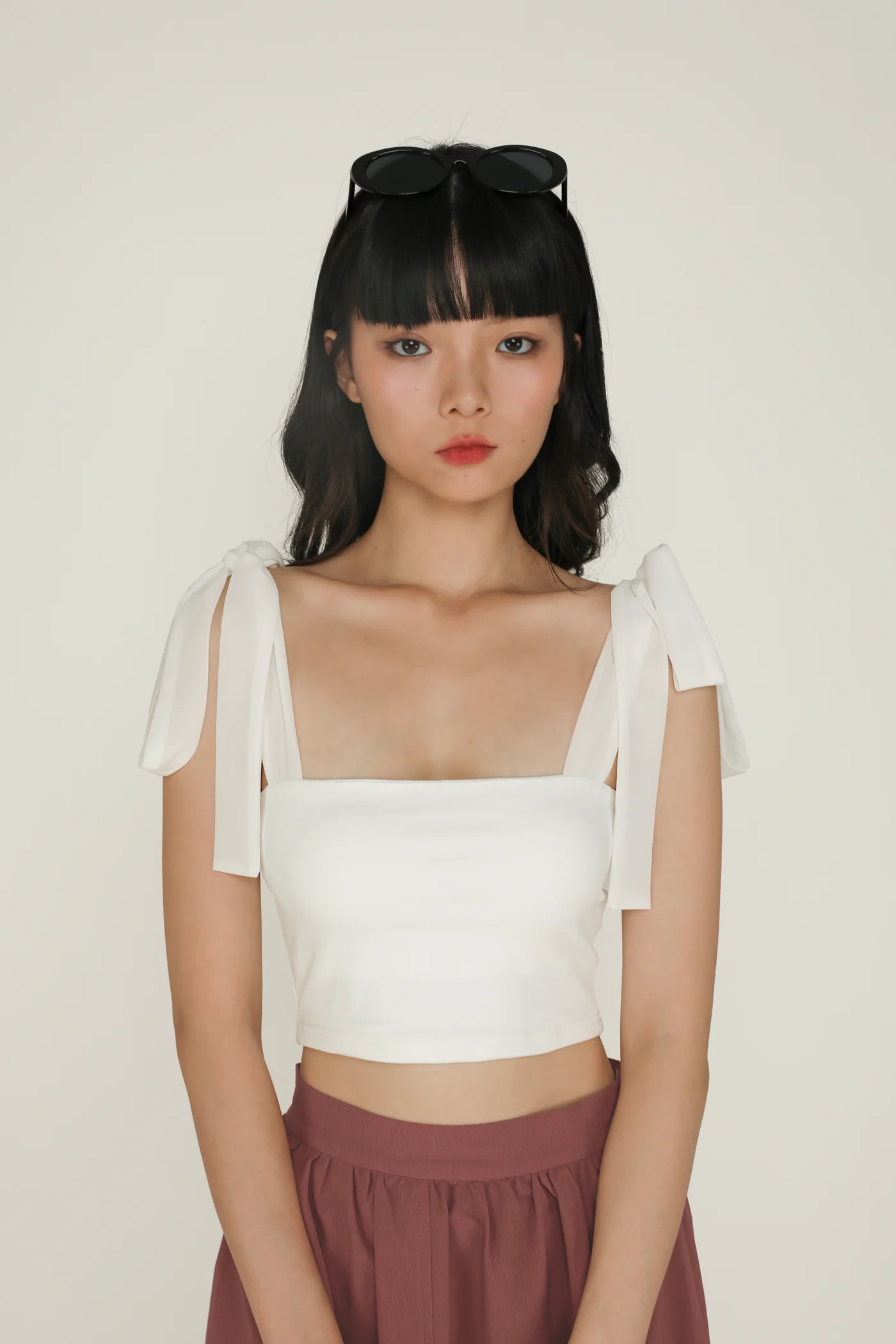 Margie Ribbon Padded Crop Top - Image 3