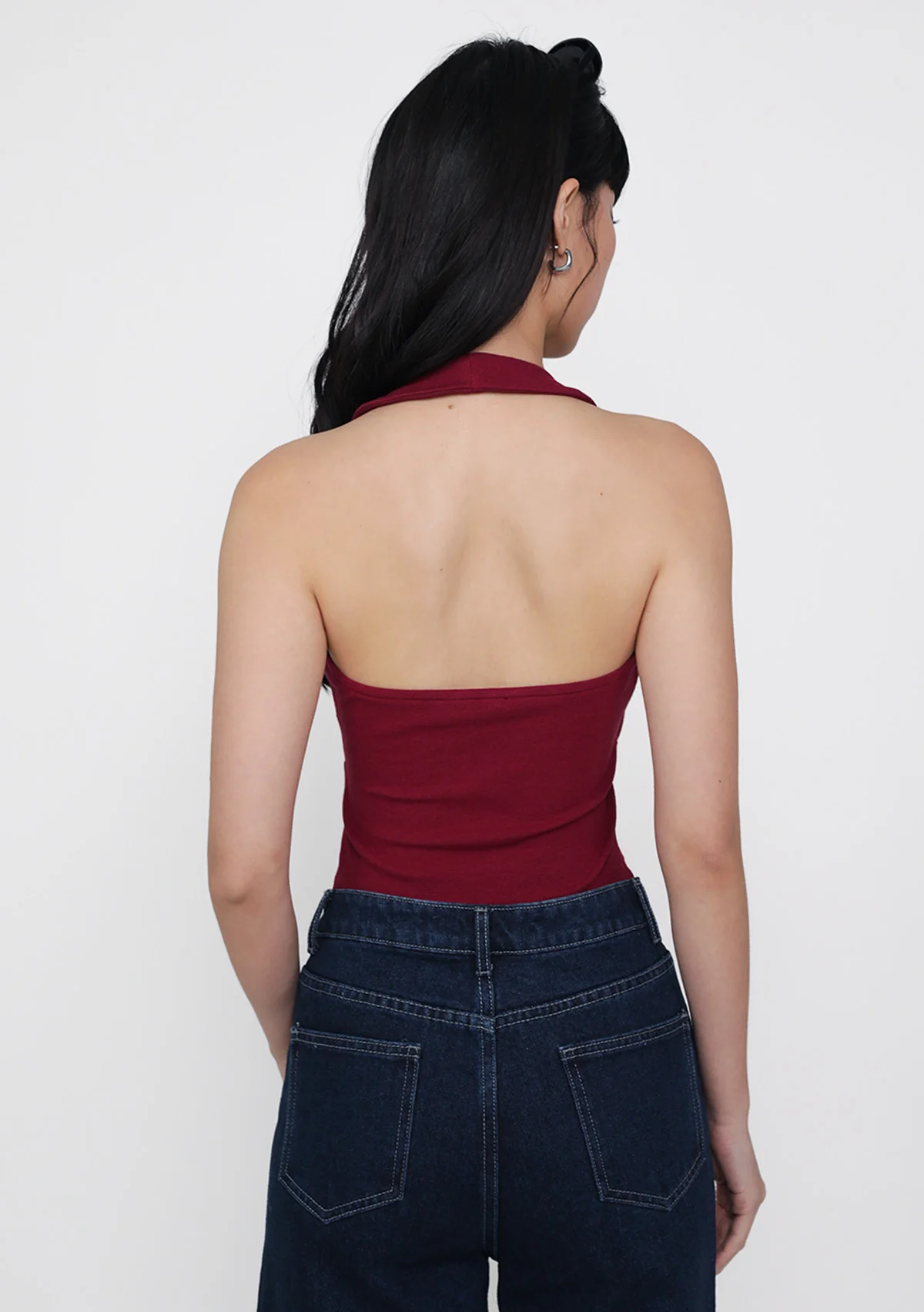 Marielle Zip Up Padded Halter Top - Image 11