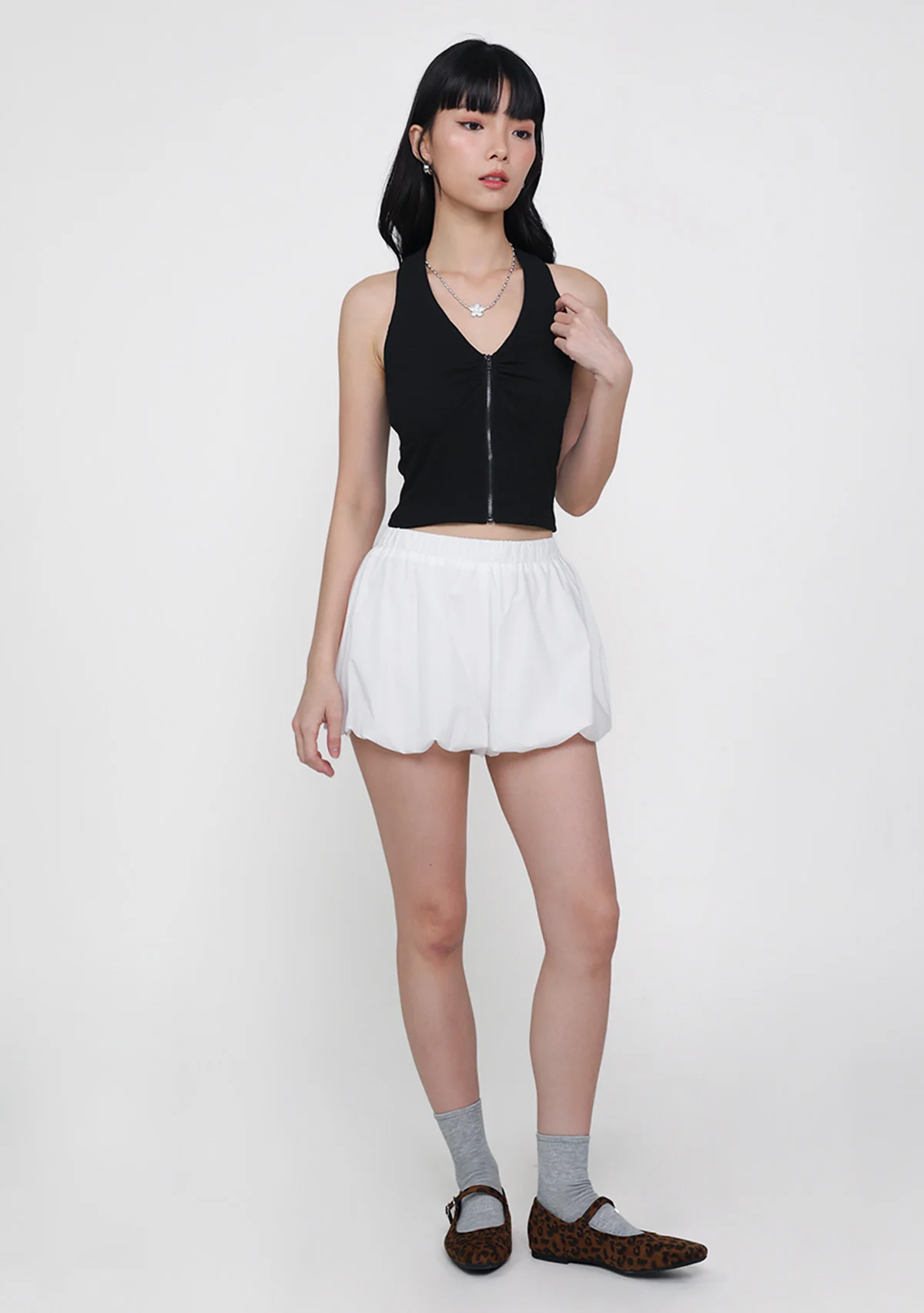 Marielle Zip Up Padded Halter Top - Image 12