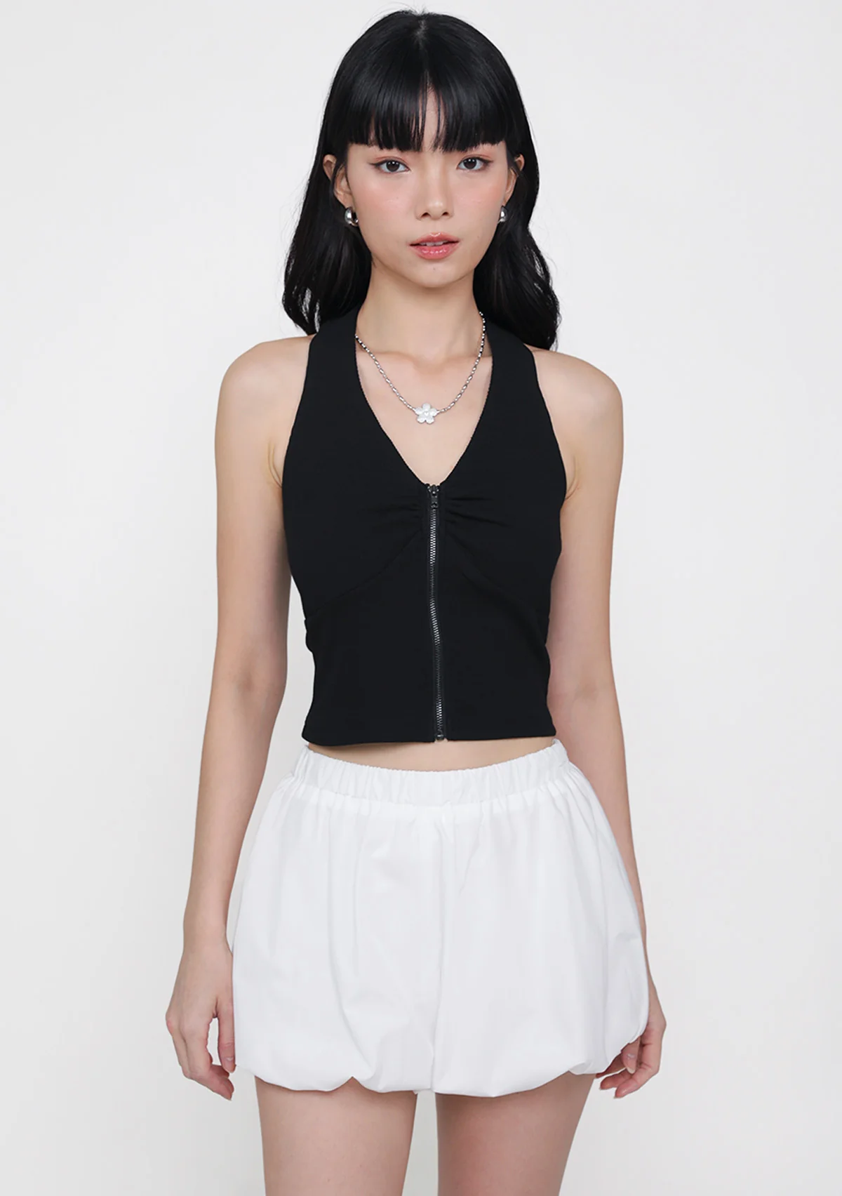 Marielle Zip Up Padded Halter Top - Image 13