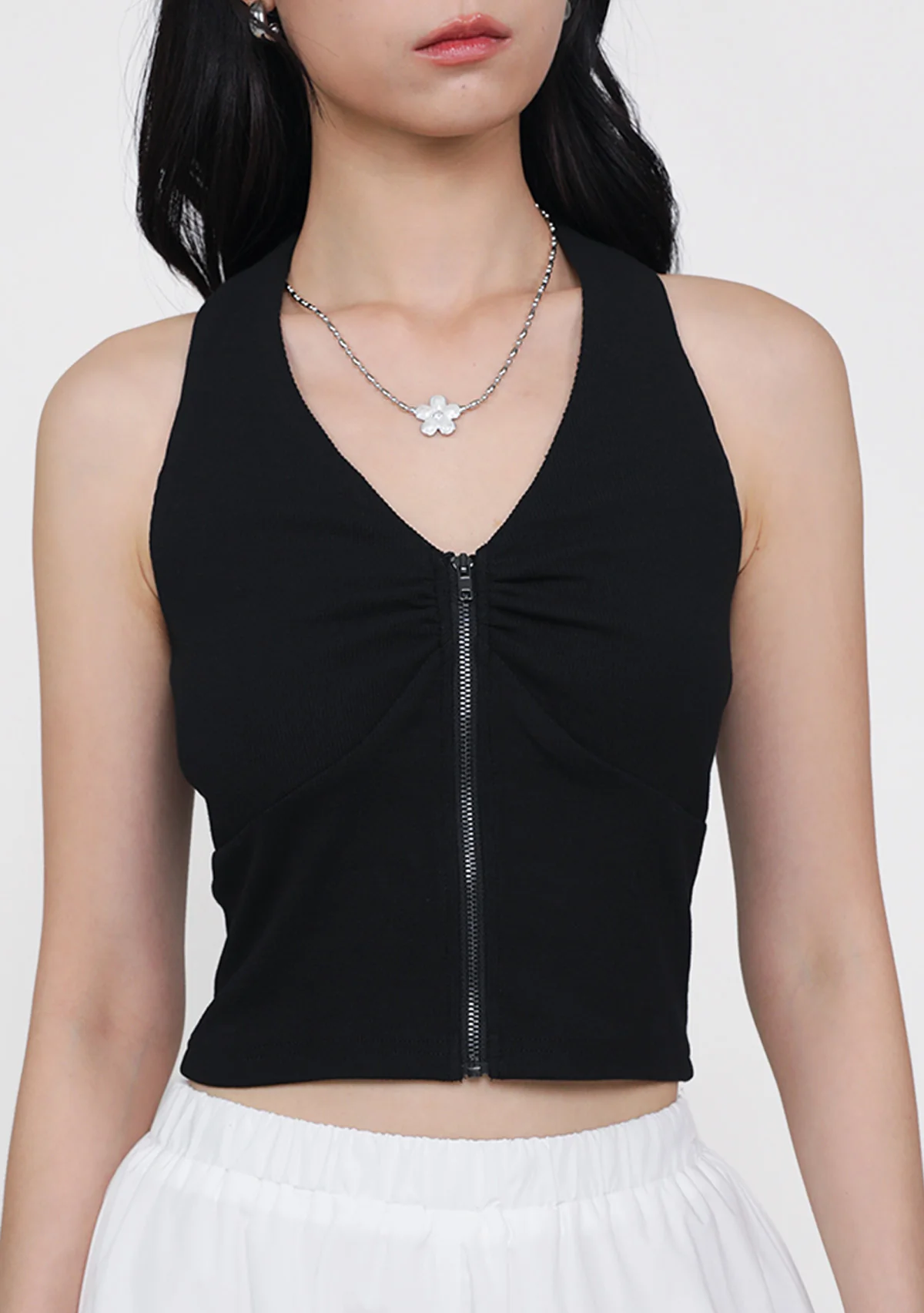 Marielle Zip Up Padded Halter Top - Image 14