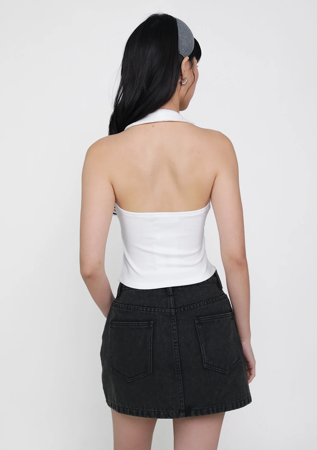 Marielle Zip Up Padded Halter Top - Image 7