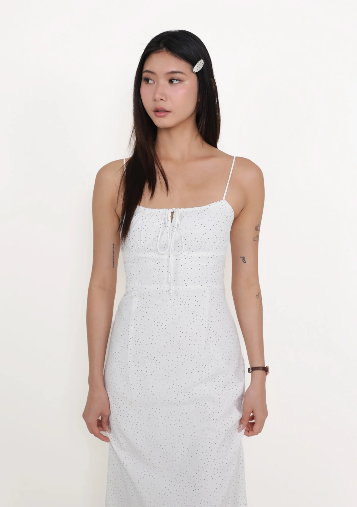 Maryanne Ruched Front Dress (Polka Dot) - Image 2