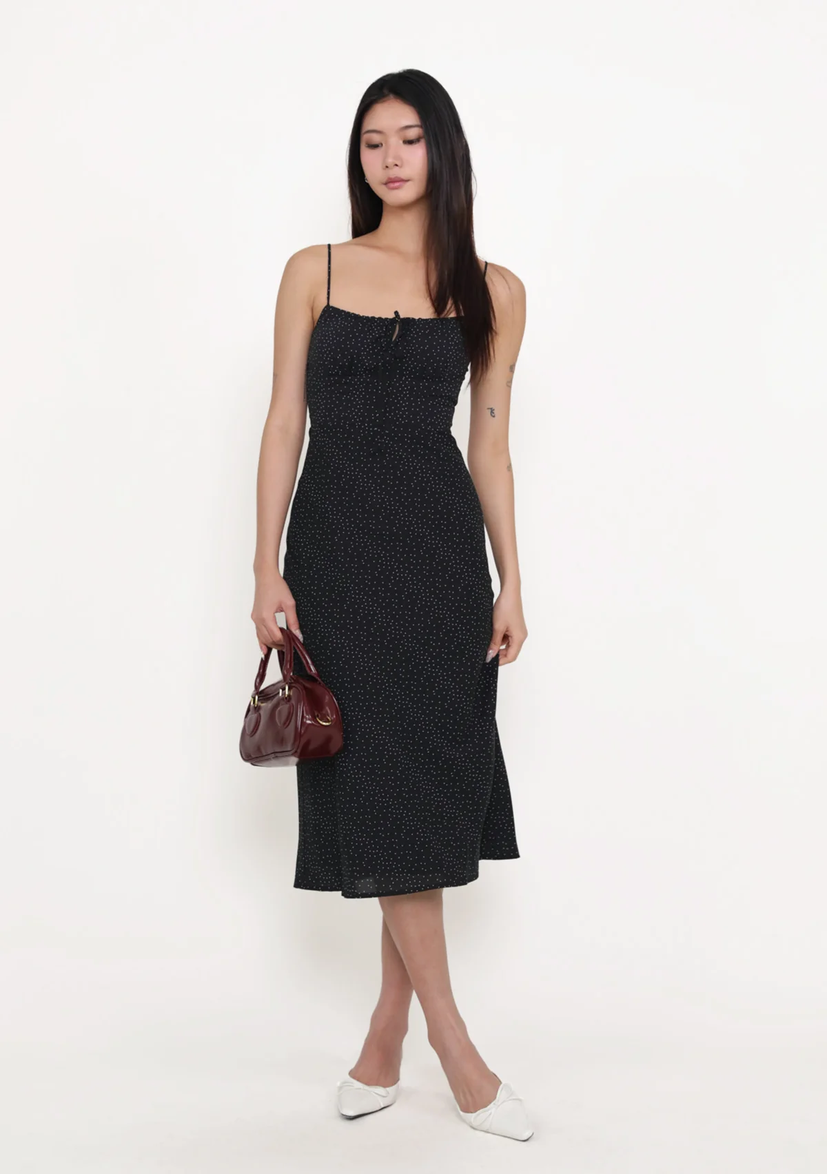 Maryanne Ruched Front Dress (Polka Dot) - Image 8