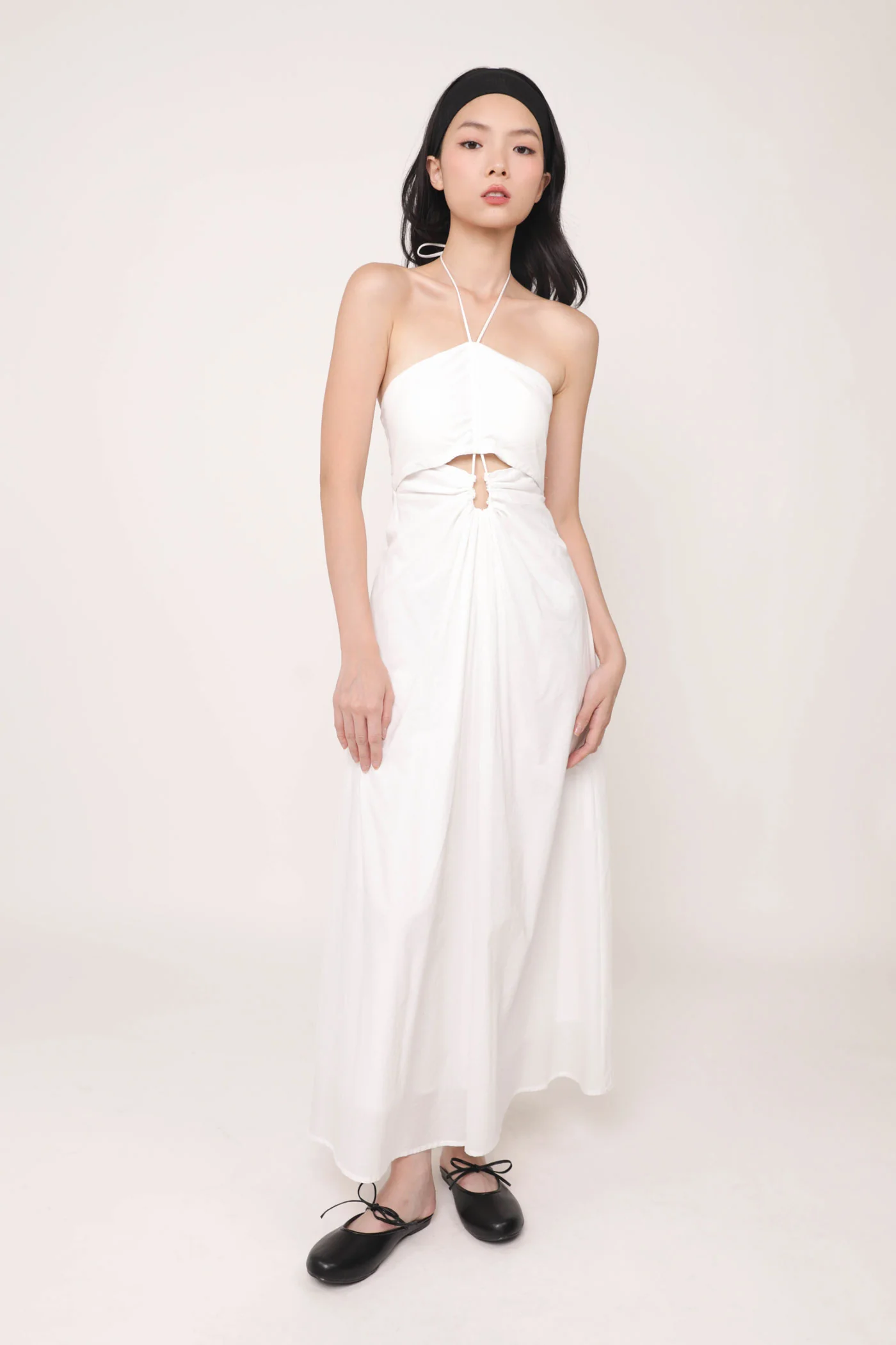 Meia Halter Ruched Padded Dress