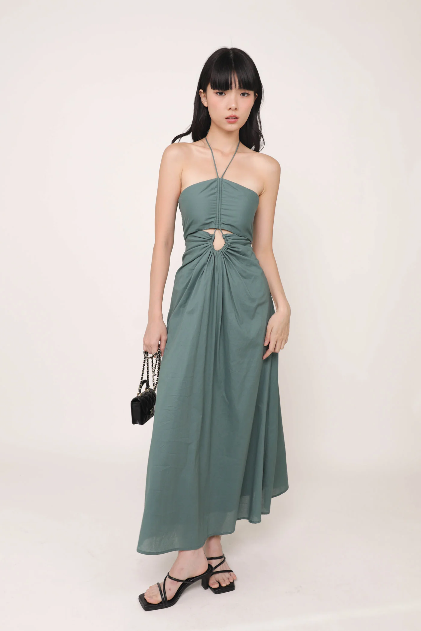Meia Halter Ruched Padded Dress - Image 16