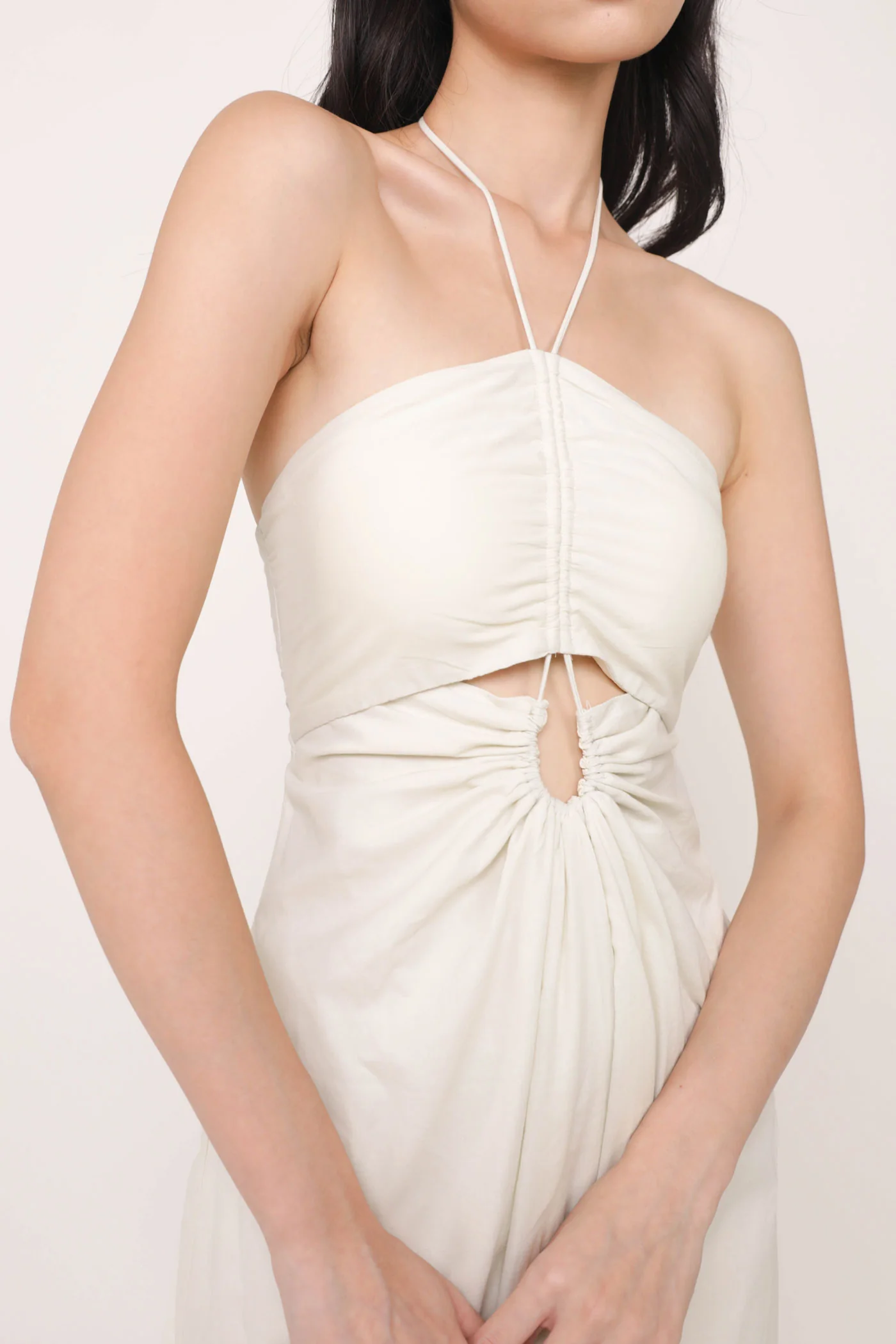 Meia Halter Ruched Padded Dress - Image 19