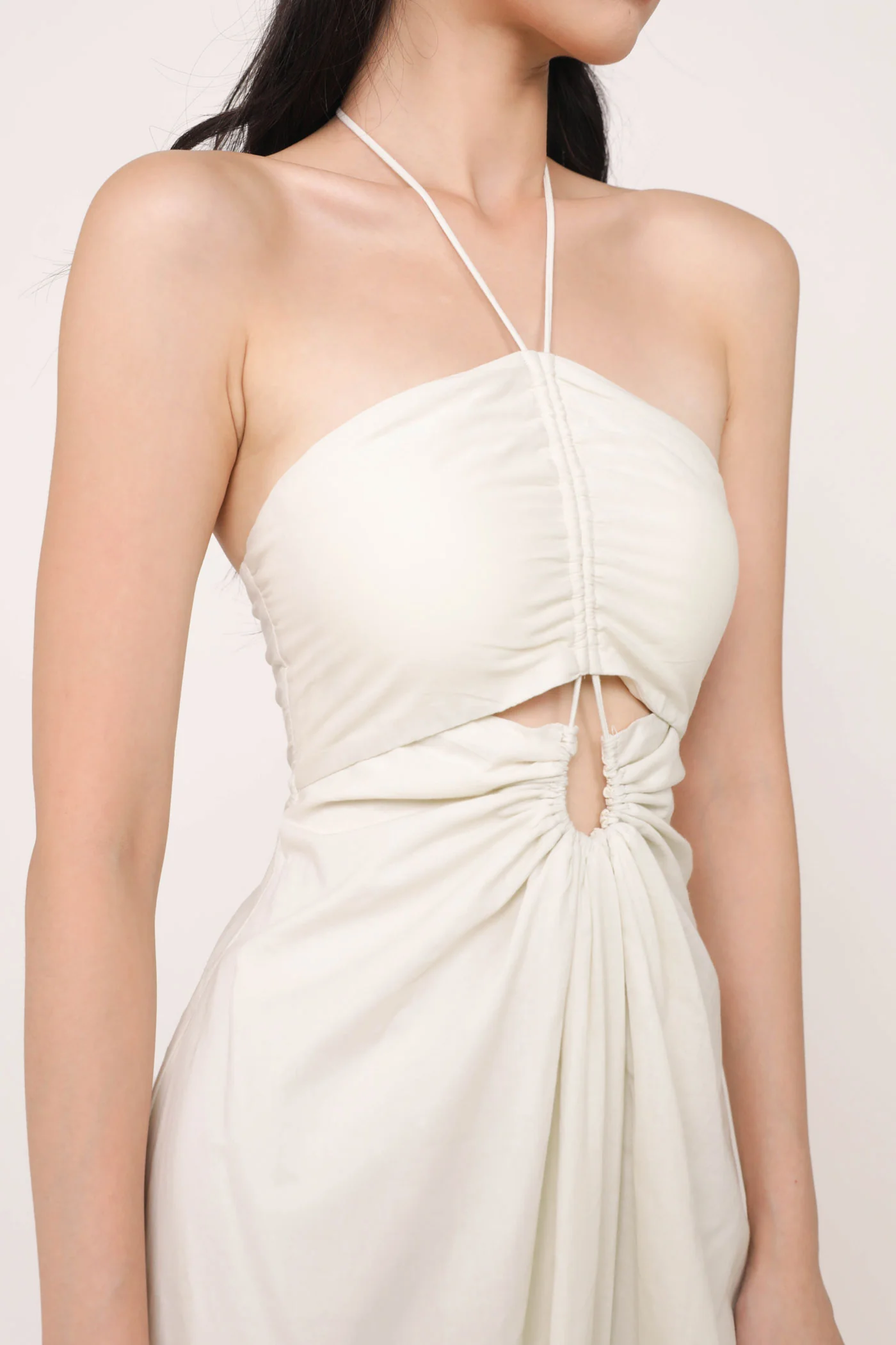 Meia Halter Ruched Padded Dress - Image 20
