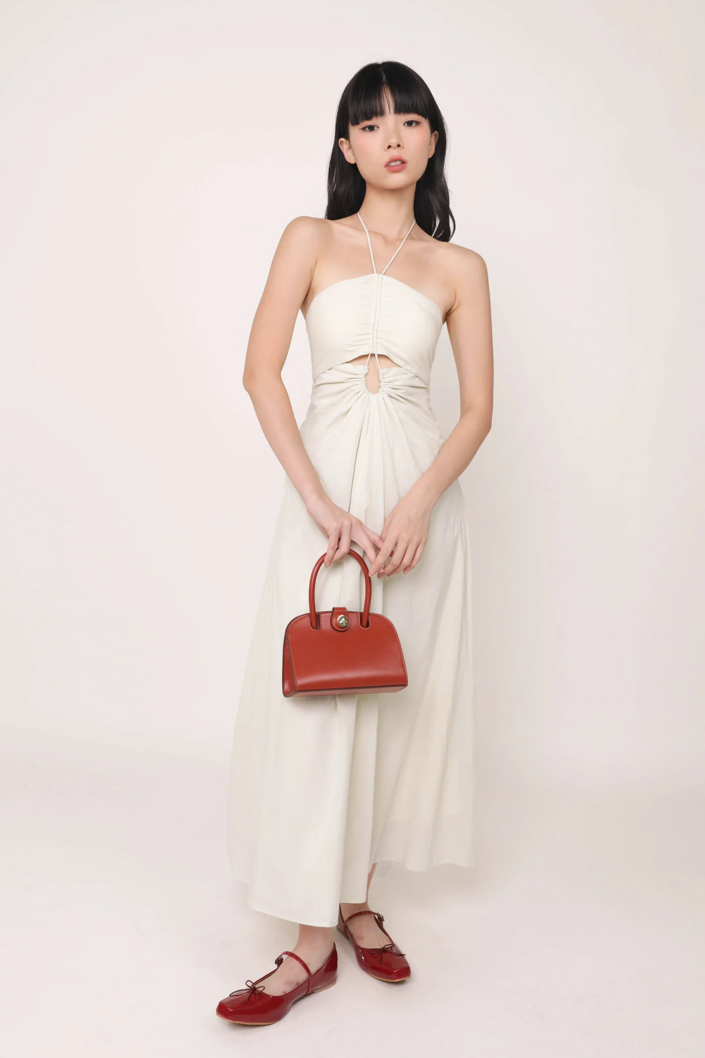 Meia Halter Ruched Padded Dress - Image 21