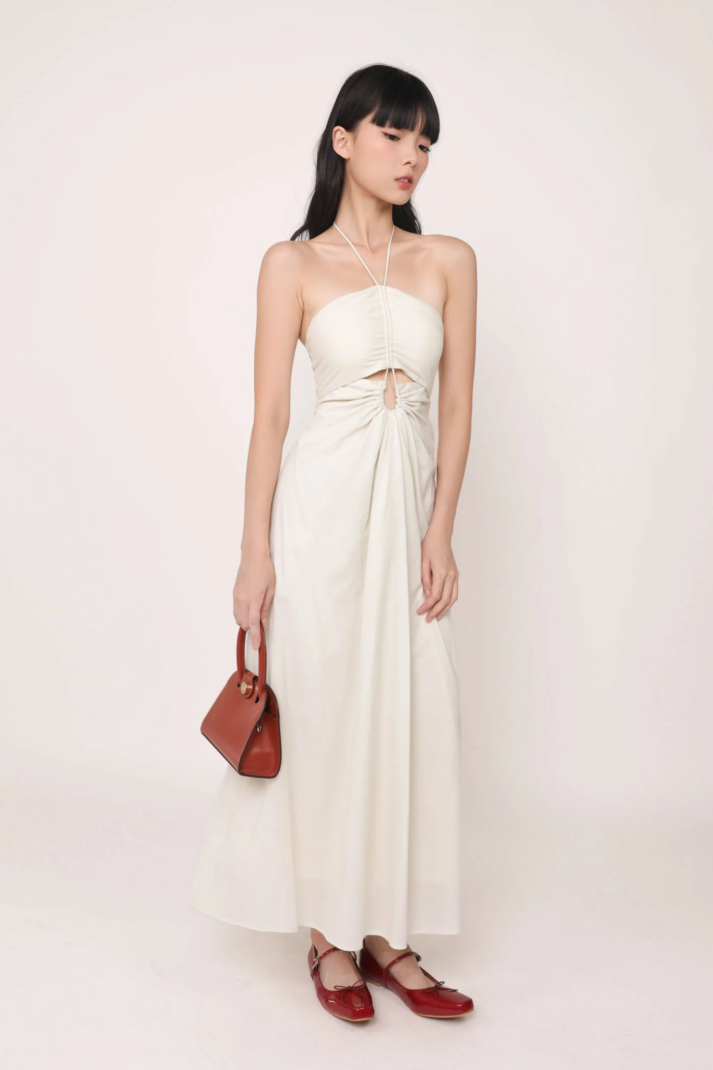 Meia Halter Ruched Padded Dress - Image 8