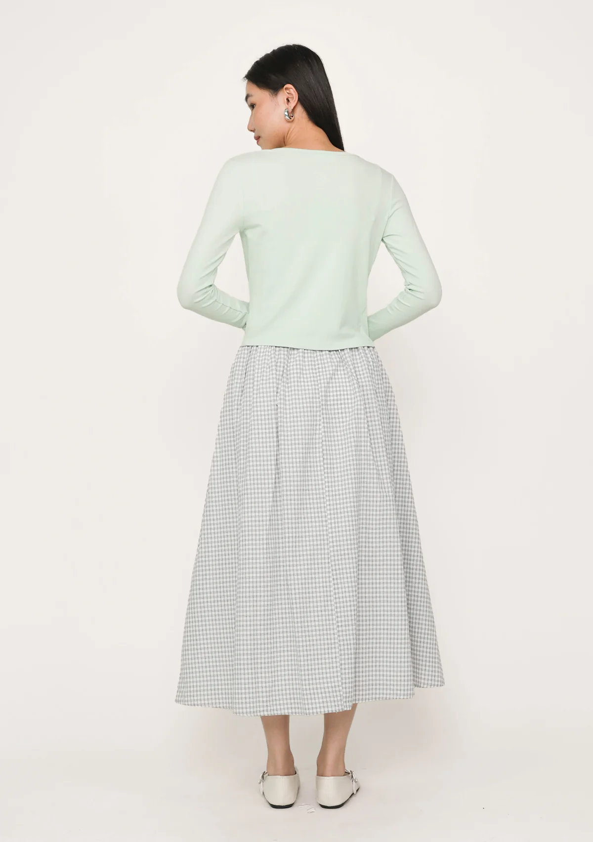 Melanie Flare Midi Skirt (Plaid) - Image 10