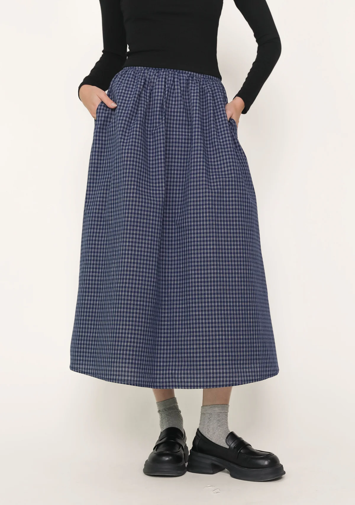 Melanie Flare Midi Skirt (Plaid) - Image 5