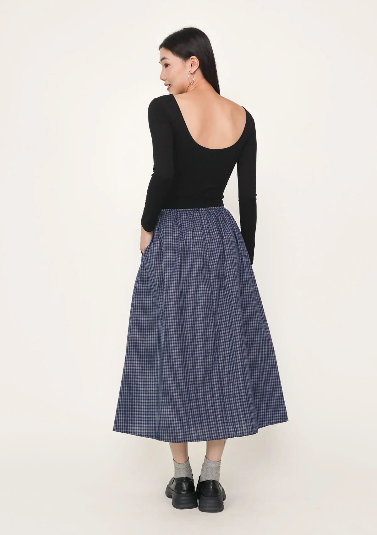 Melanie Flare Midi Skirt (Plaid) - Image 6