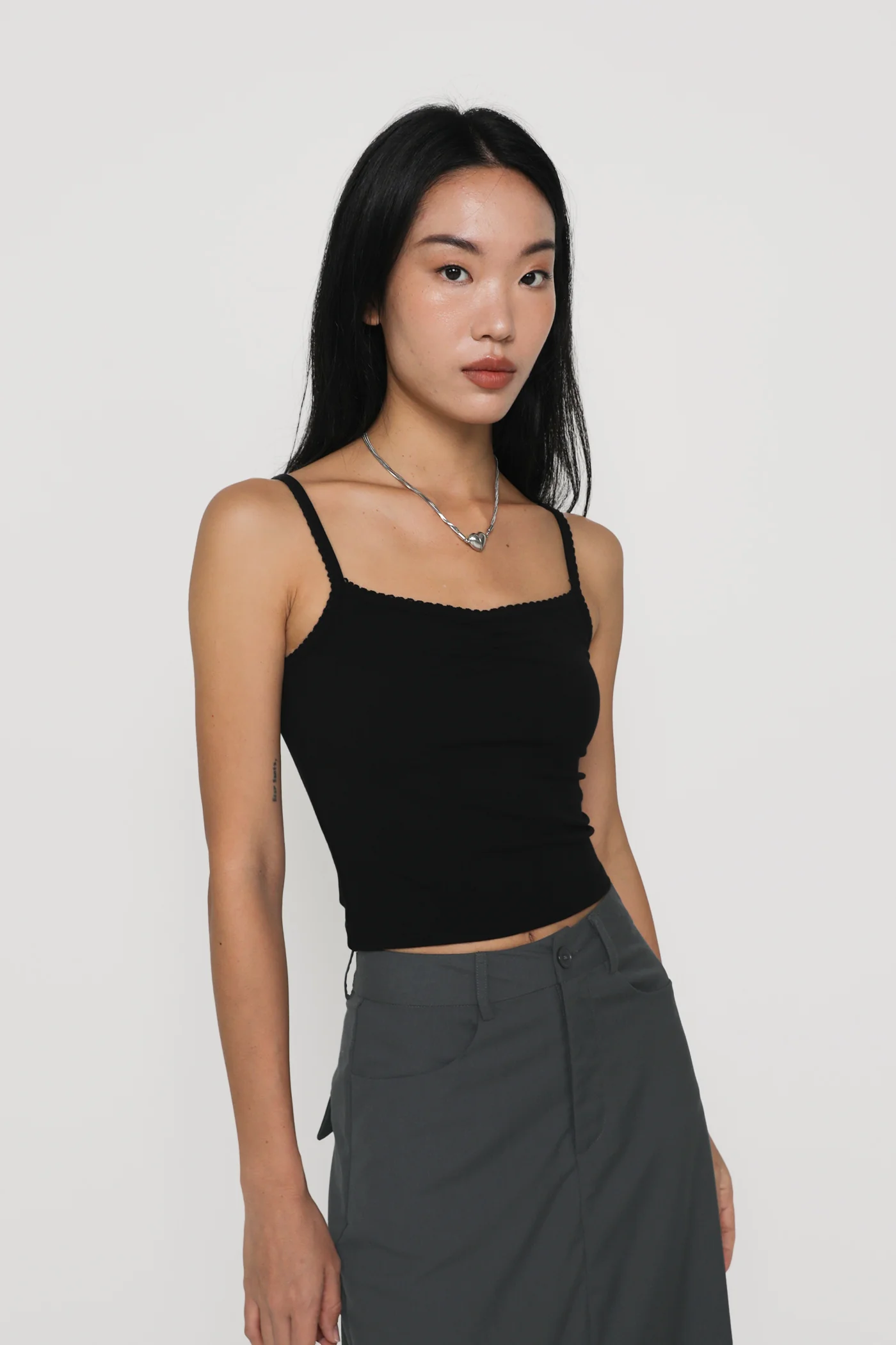 Melissa Crochet Ruched Basic Top - Image 10