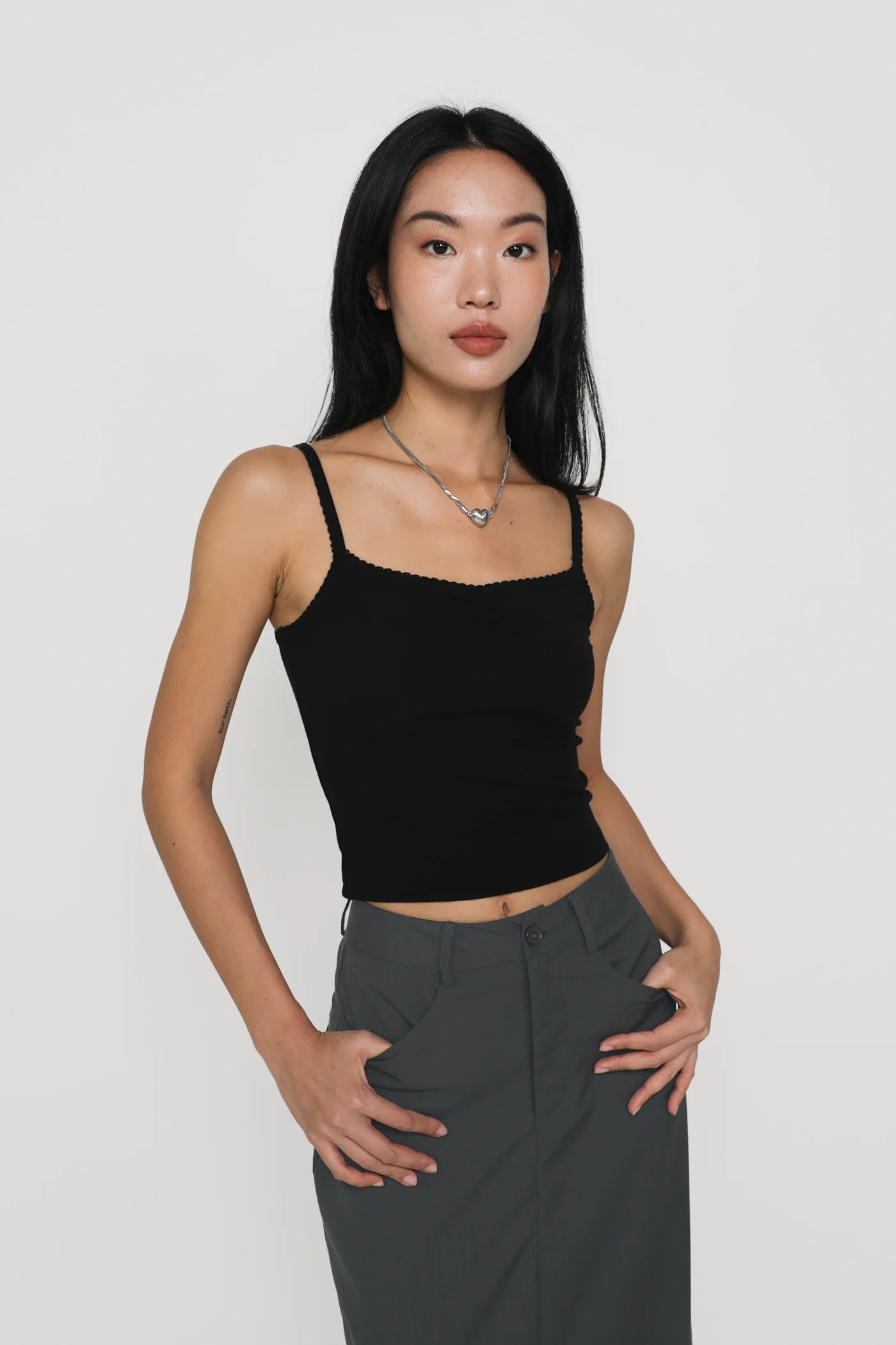 Melissa Crochet Ruched Basic Top - Image 12
