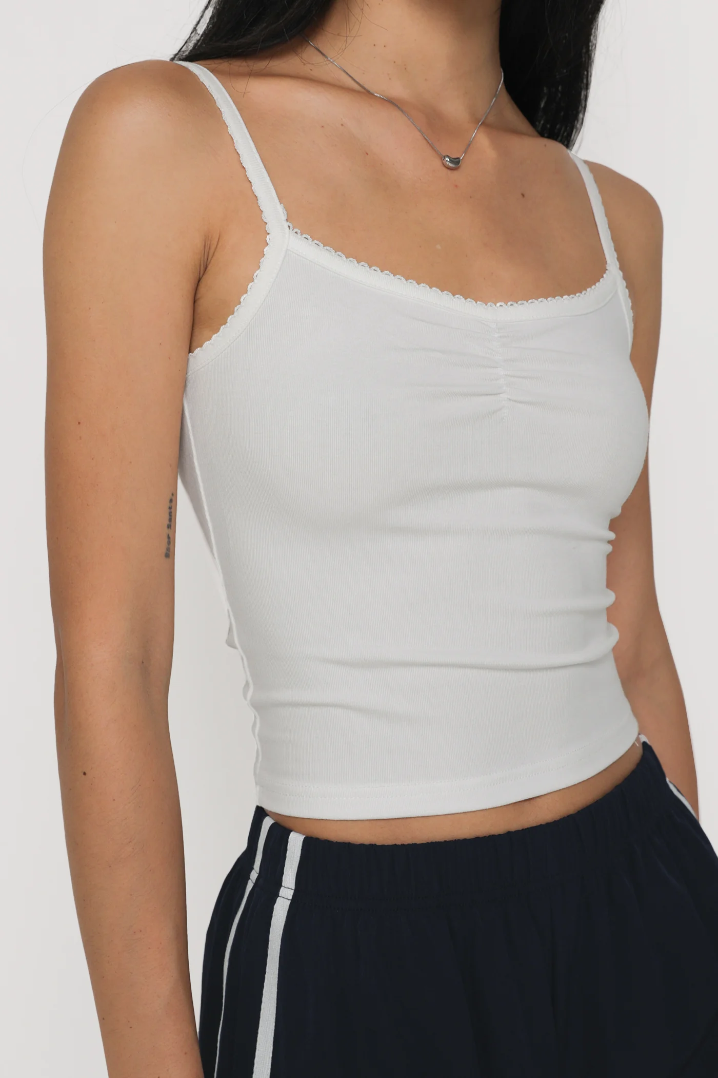 Melissa Crochet Ruched Basic Top - Image 16