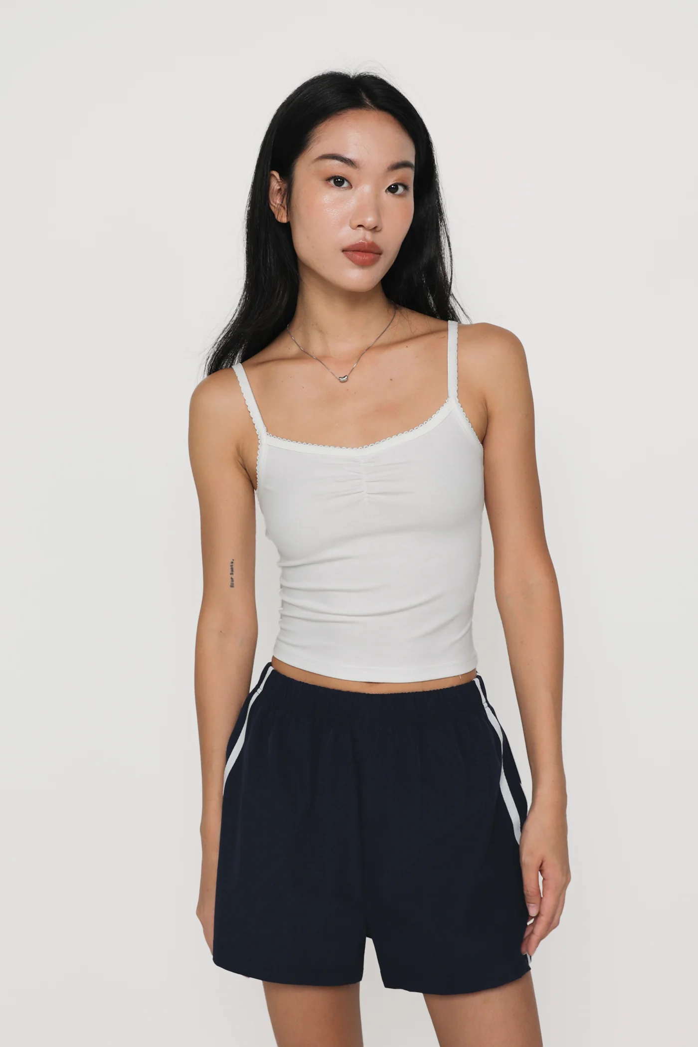 Melissa Crochet Ruched Basic Top - Image 17