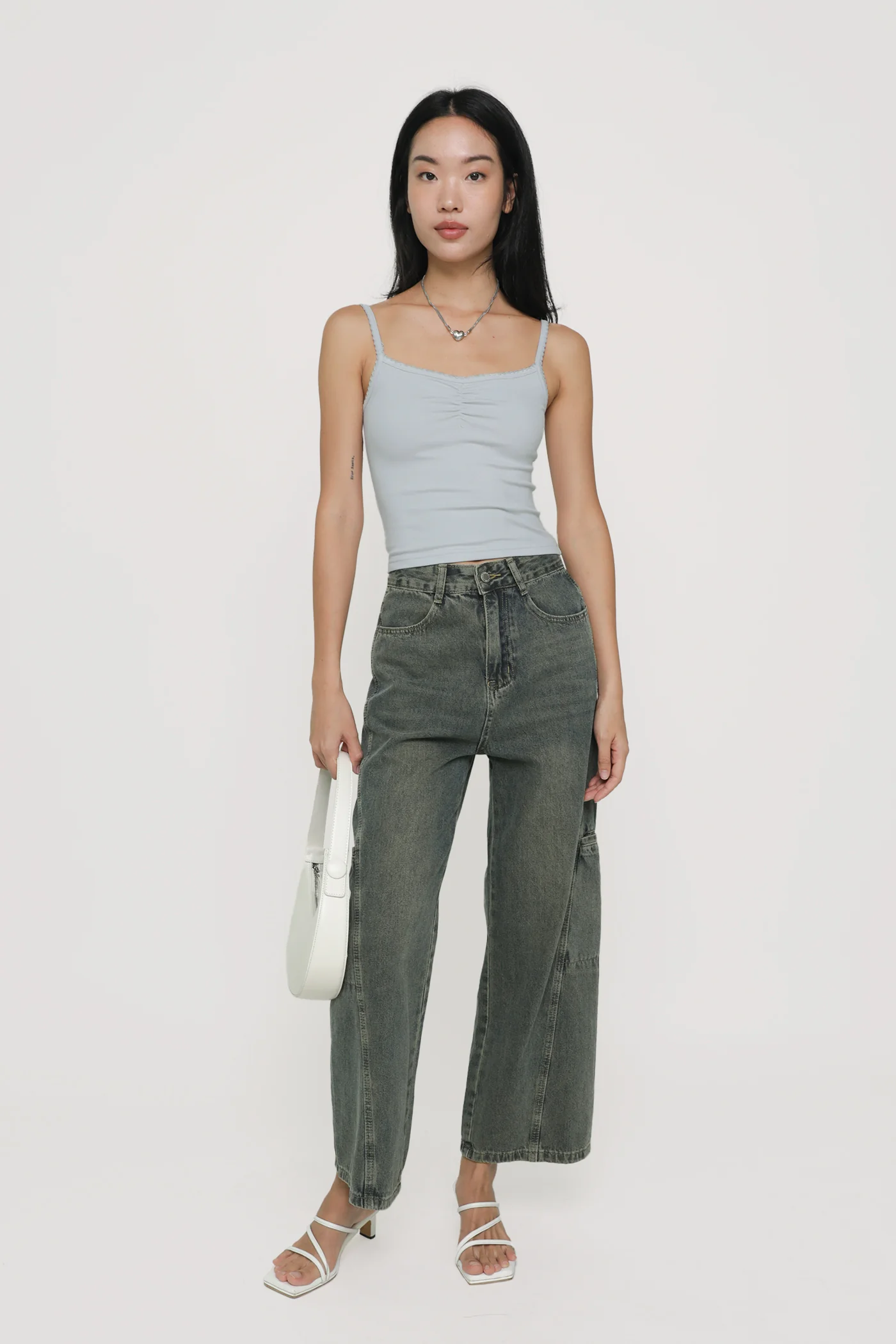 Melissa Crochet Ruched Basic Top - Image 6