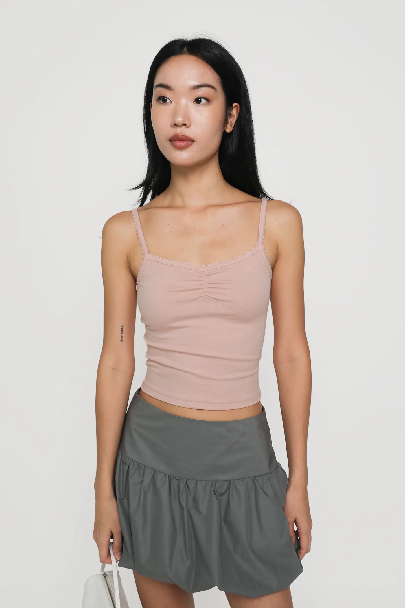 Melissa Crochet Ruched Basic Top - Image 8