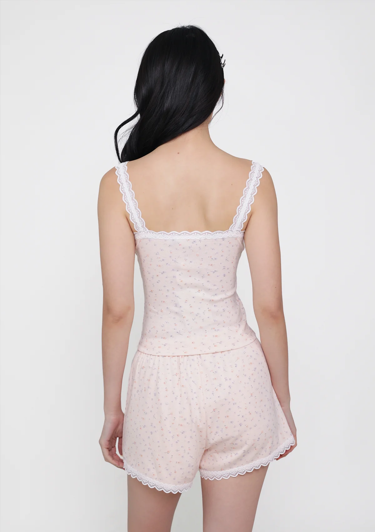Miela Lace Trim Lounge Shorts - Image 11