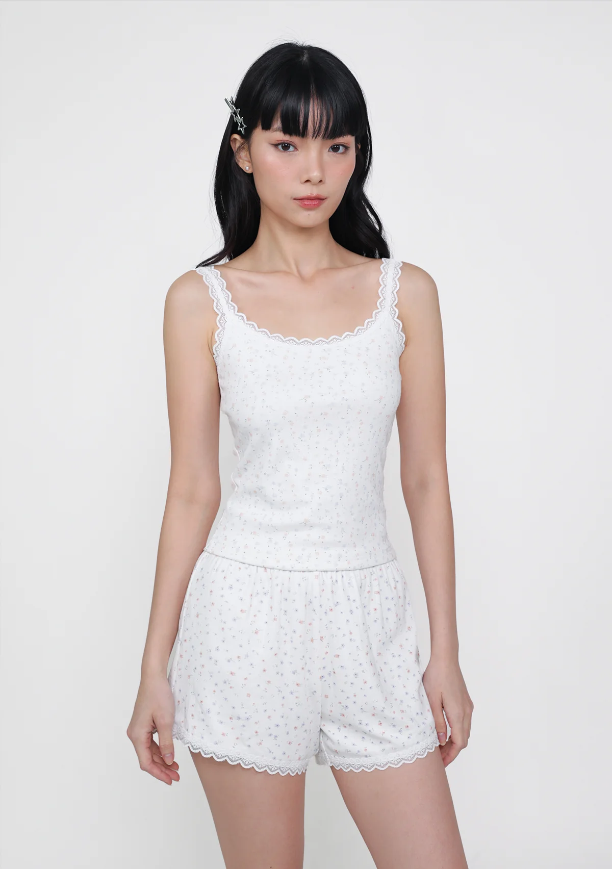 Miela Lace Trim Lounge Shorts - Image 5