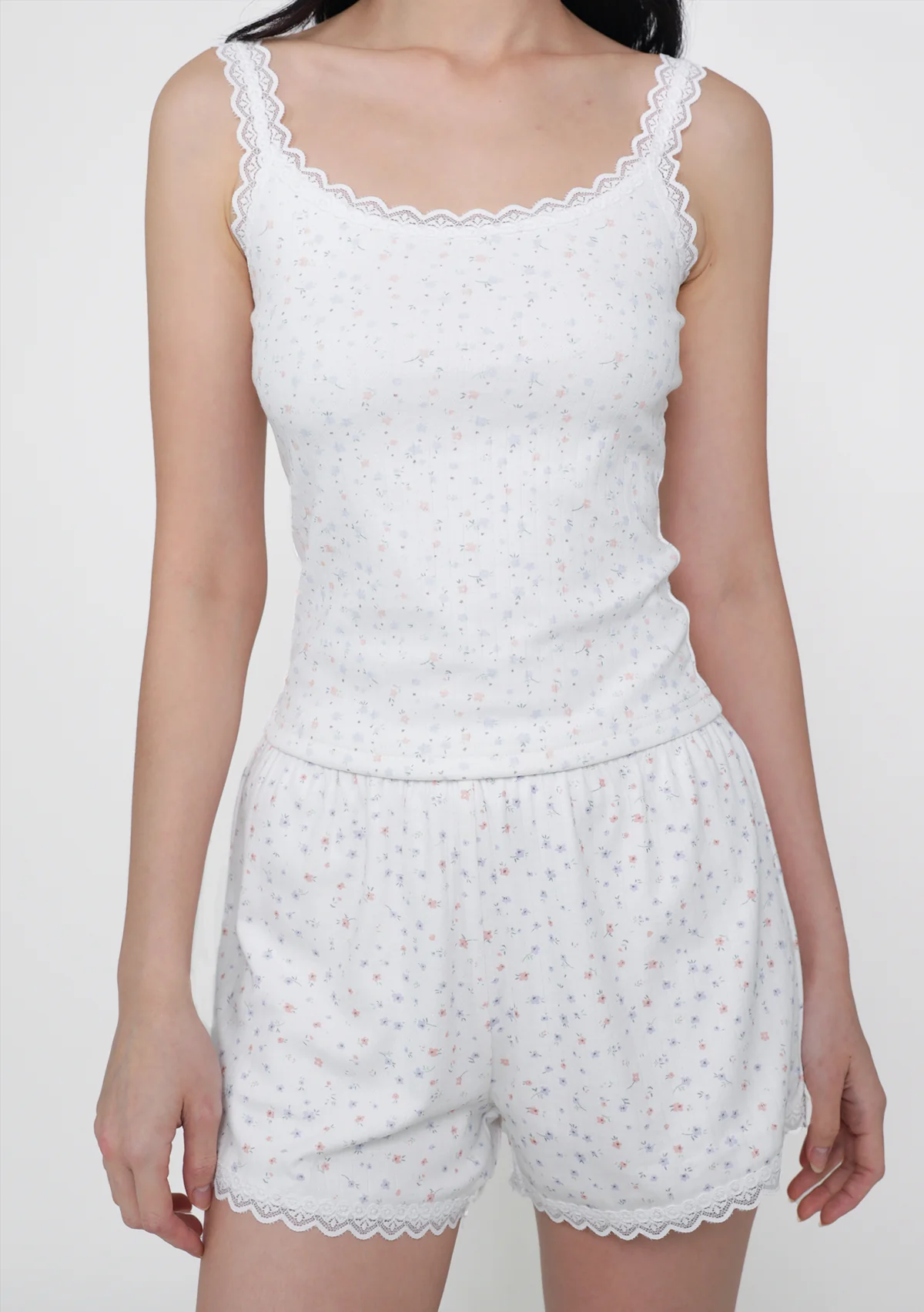 Miela Lace Trim Lounge Shorts - Image 6