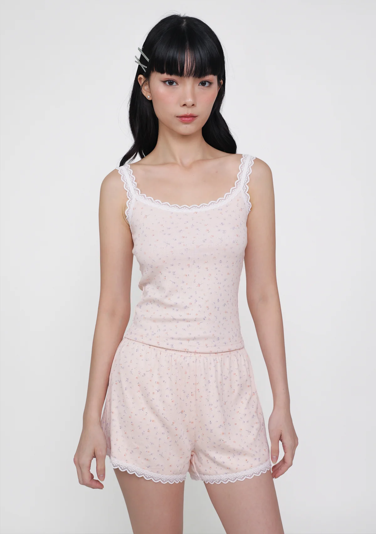 Miela Lace Trim Lounge Shorts - Image 8