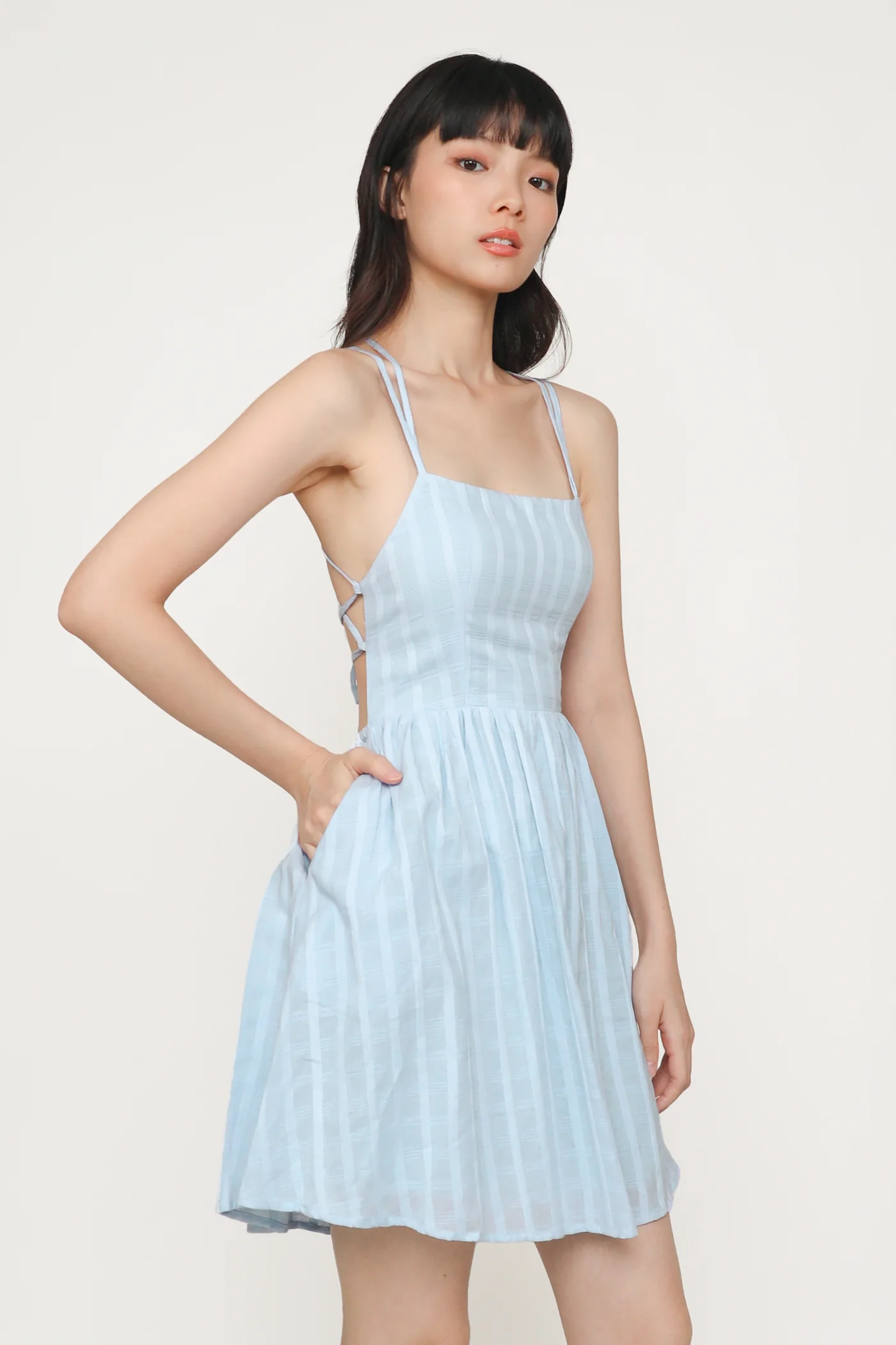 Mirabel Cross Back Padded Dress - Image 11