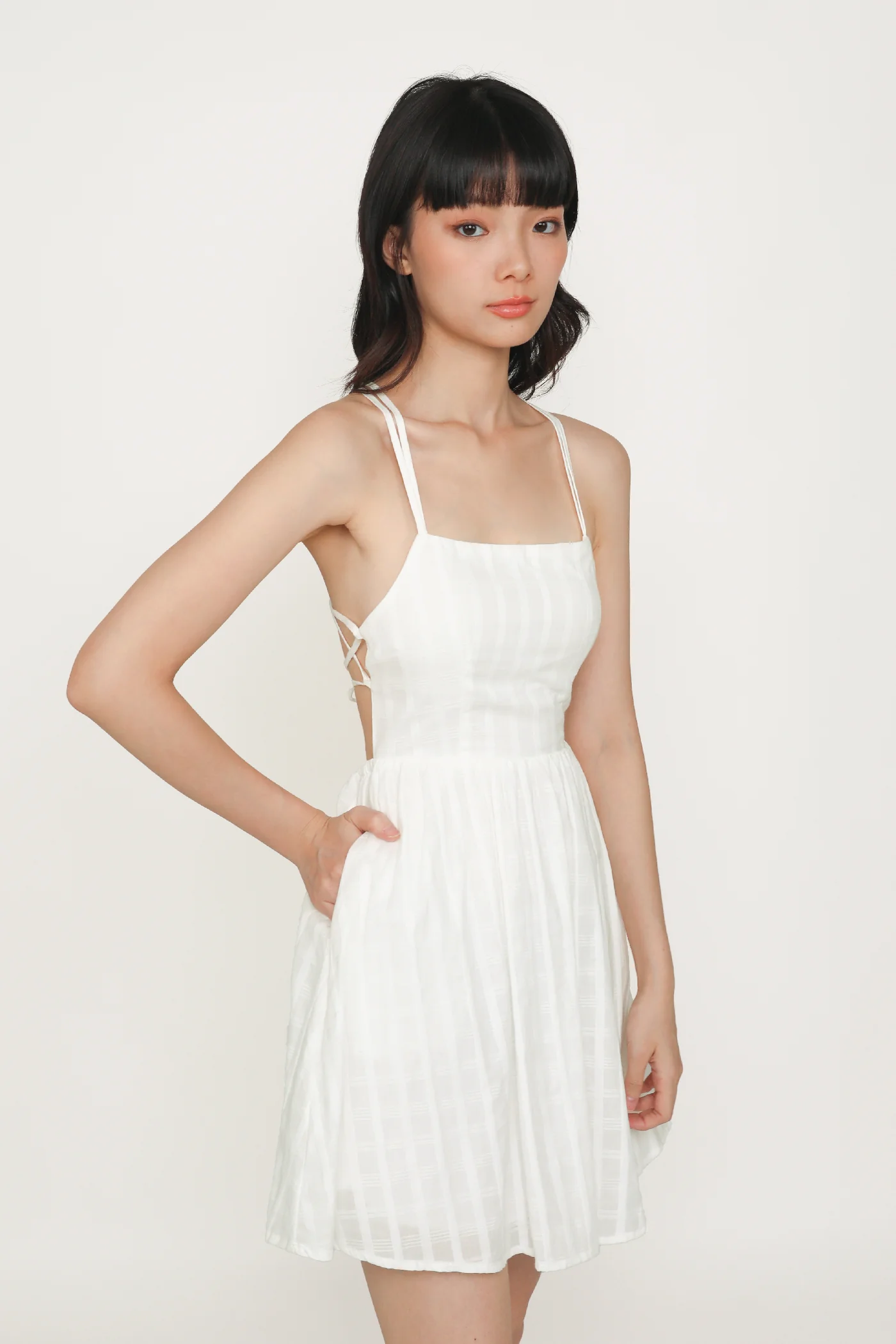 Mirabel Cross Back Padded Dress - Image 3