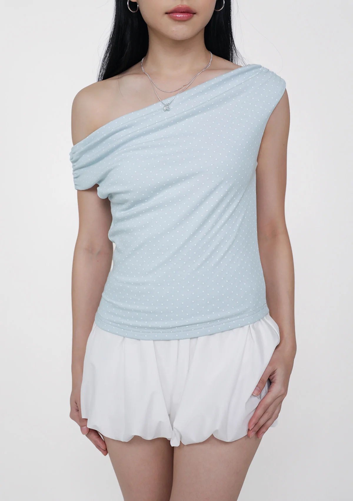 Mollie Off Shoulder Top (Polka Dot) - Image 12