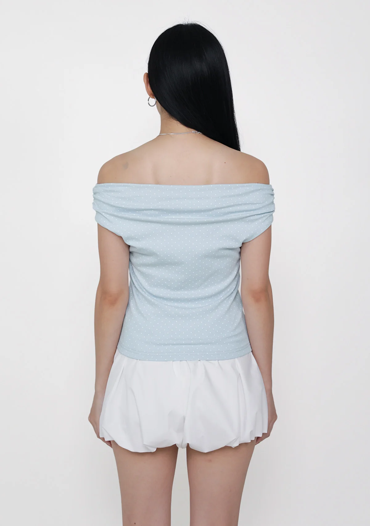 Mollie Off Shoulder Top (Polka Dot) - Image 13