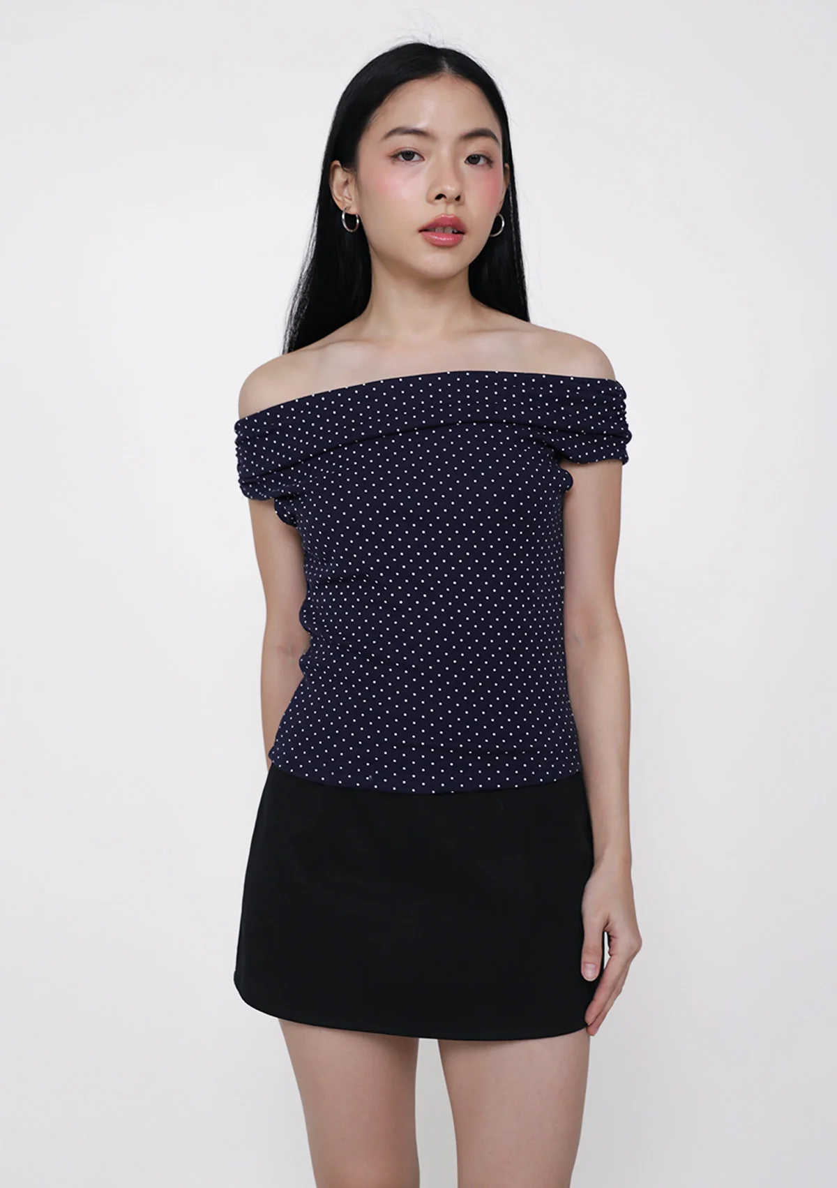 Mollie Off Shoulder Top (Polka Dot) - Image 15