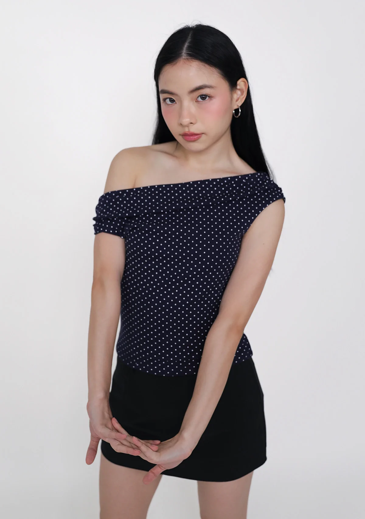 Mollie Off Shoulder Top (Polka Dot) - Image 4