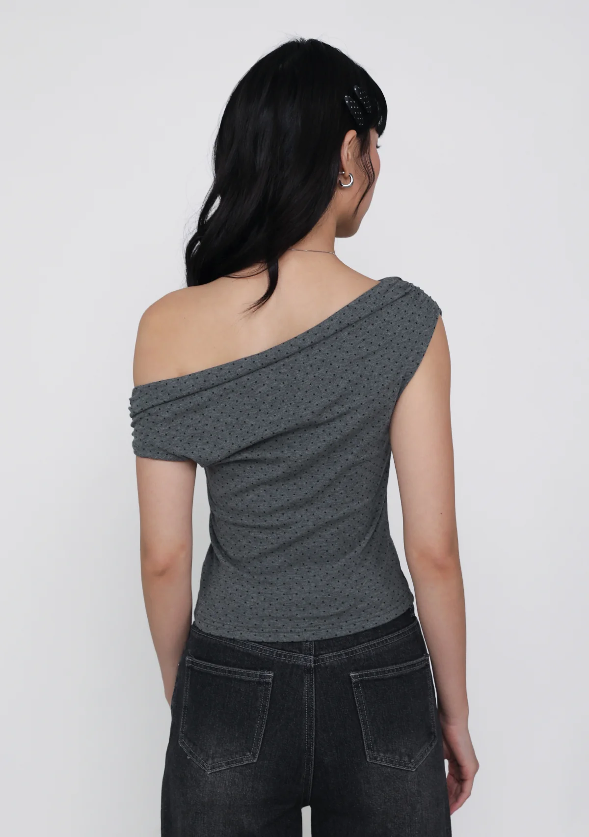 Mollie Off Shoulder Top (Polka Dot) - Image 9