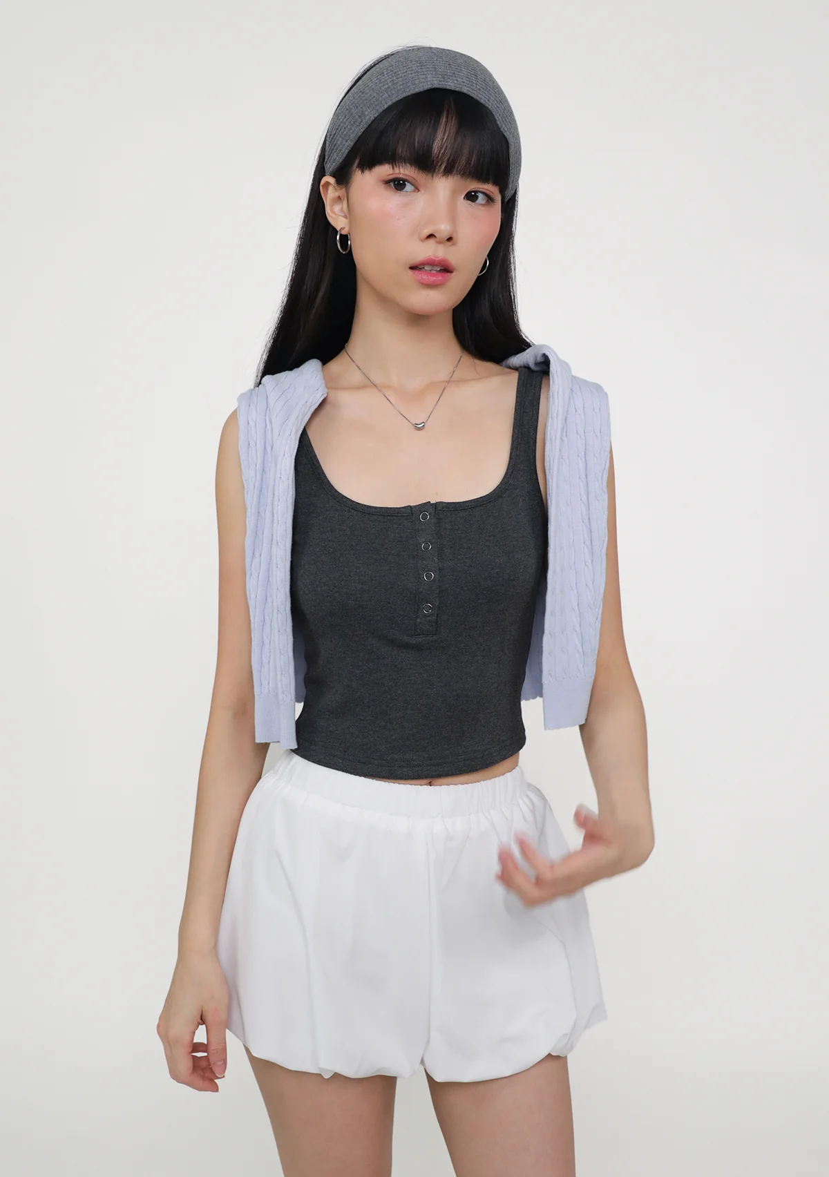 Naru Button Padded Tank Top - Image 15
