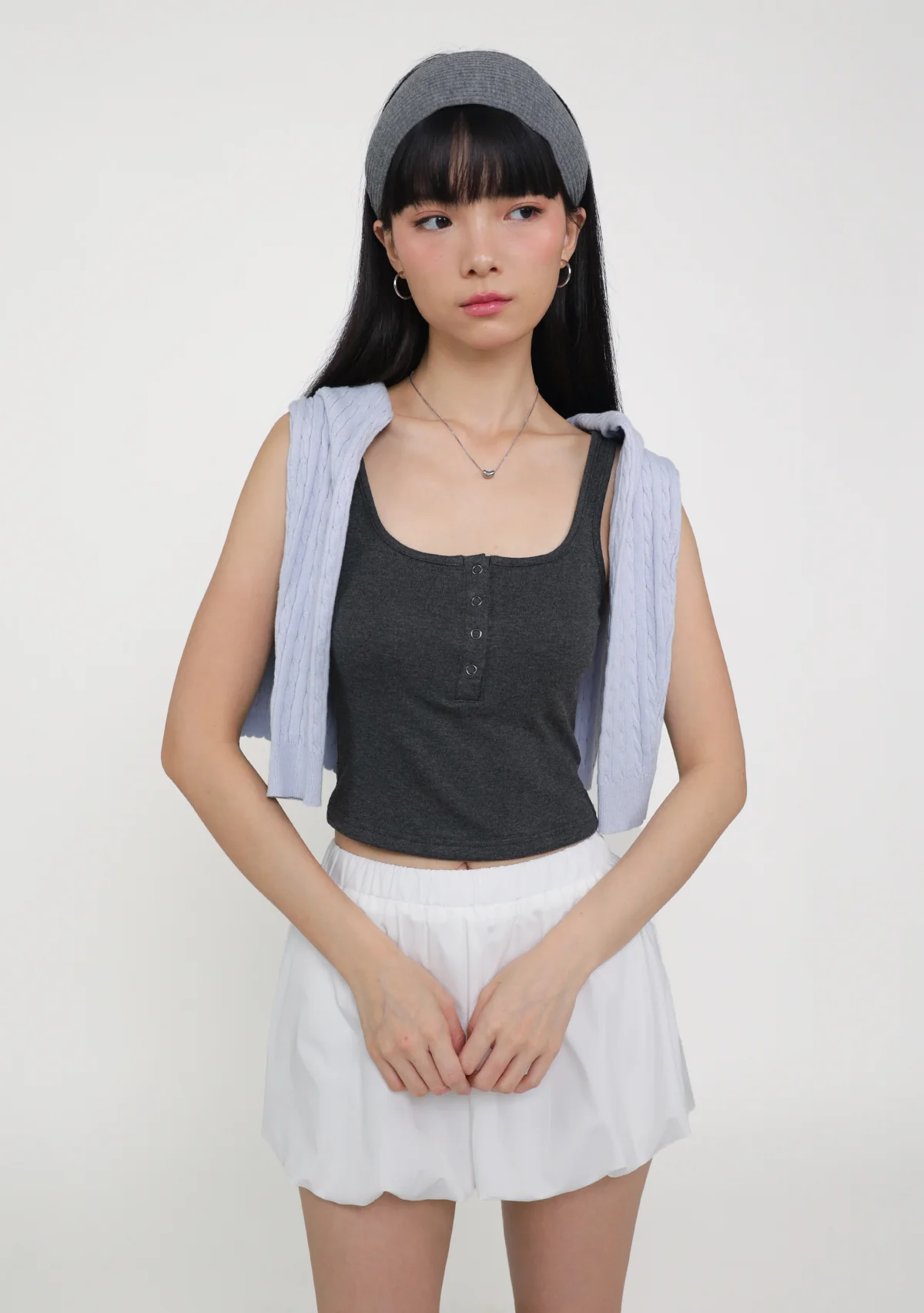 Naru Button Padded Tank Top - Image 3