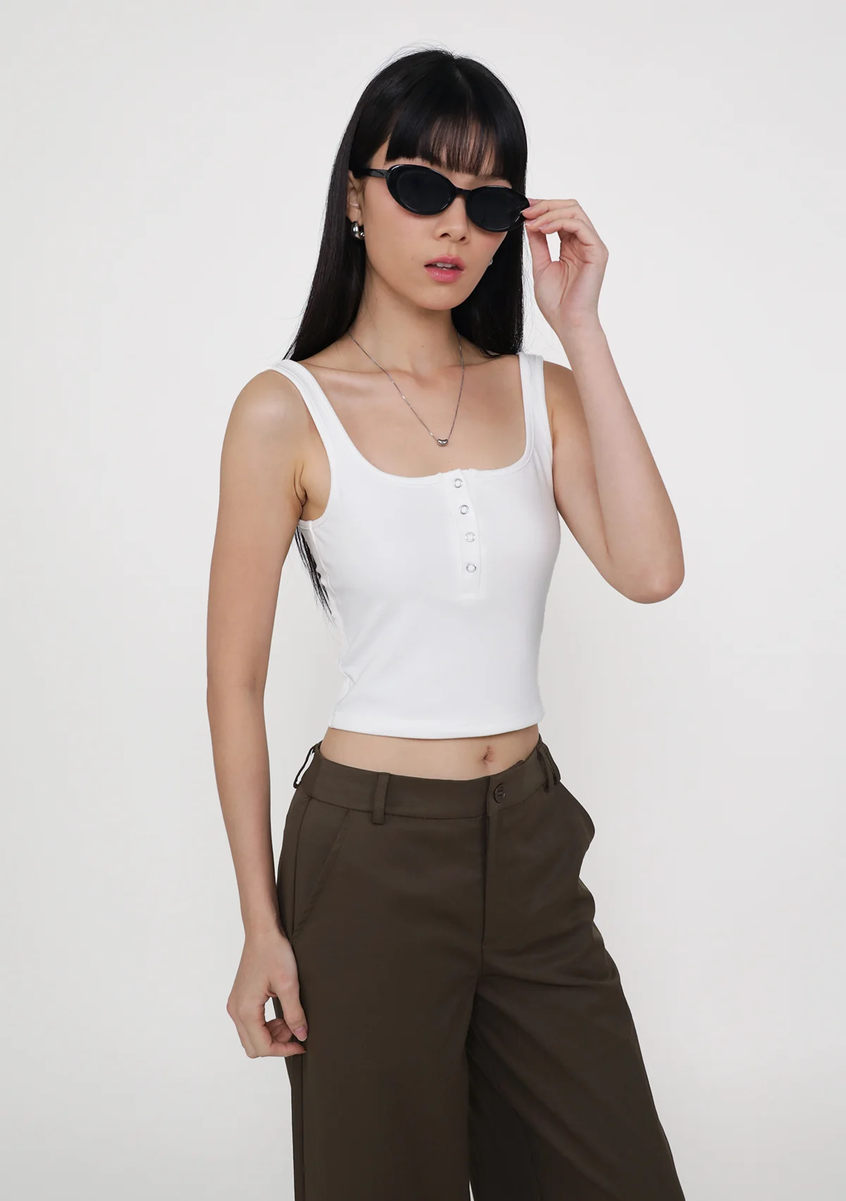 Naru Button Padded Tank Top - Image 7