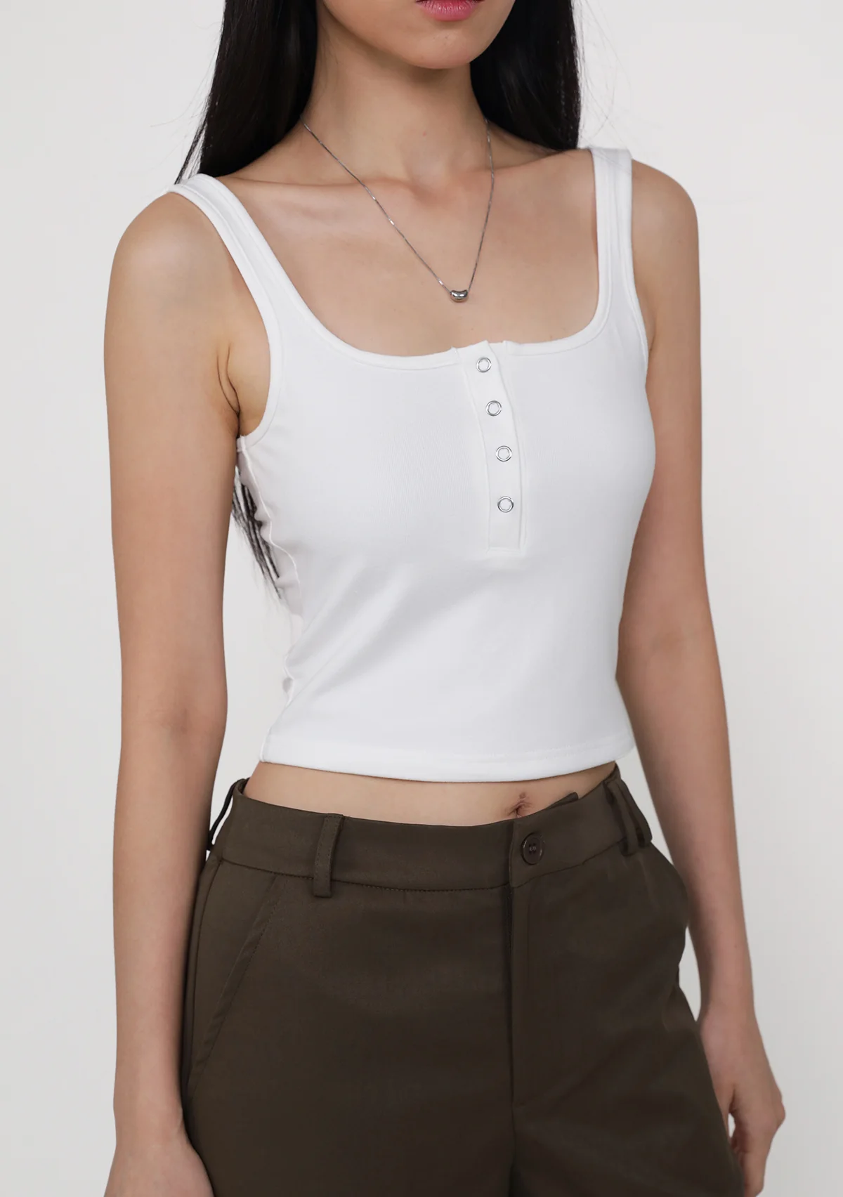 Naru Button Padded Tank Top - Image 8