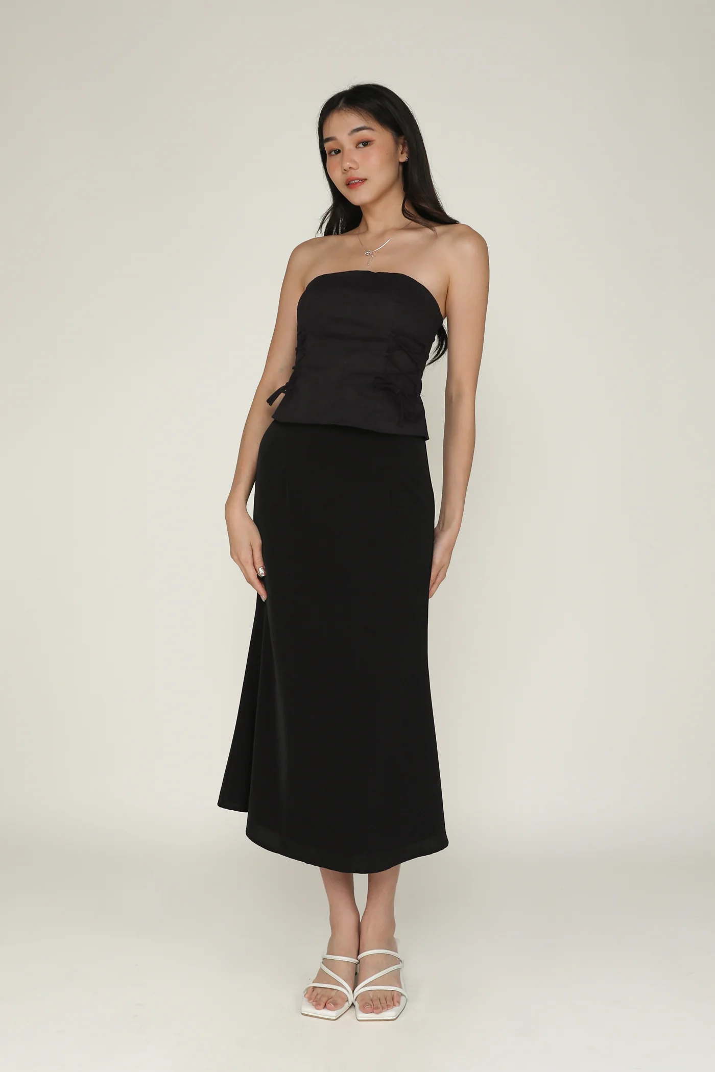 Nasha Lace Up Tube Padded Top - Image 2