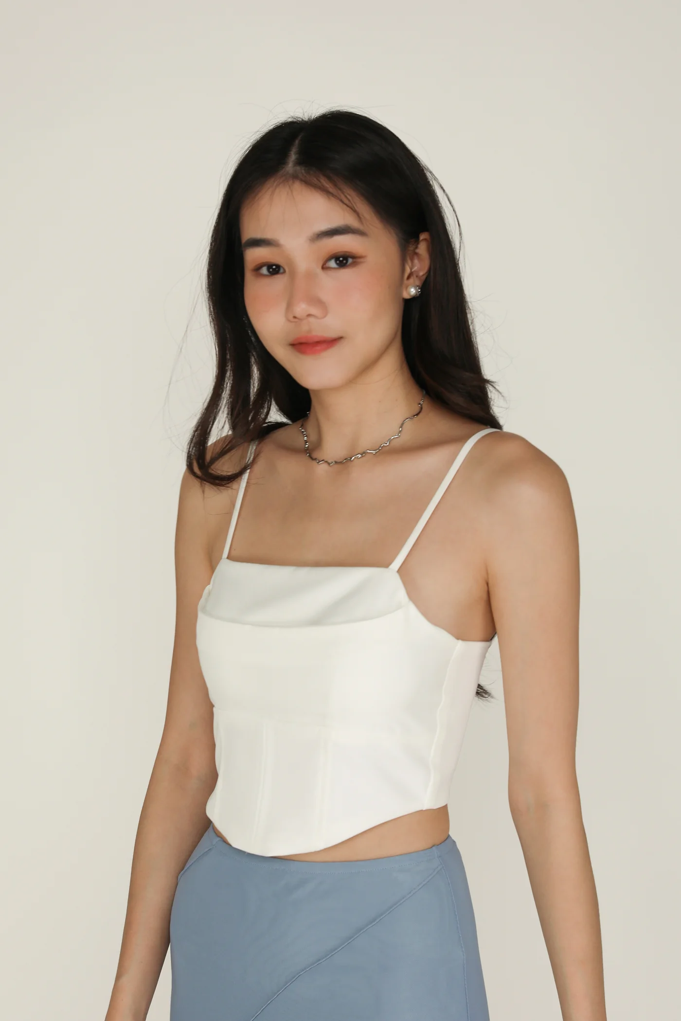 Natasha Corset Padded Crop Top - Image 2
