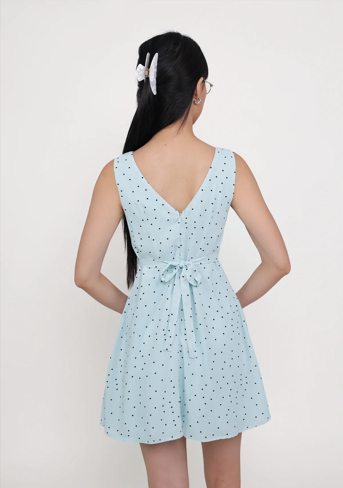 Nathania Tie Back Dress (Polka Dot) - Image 15