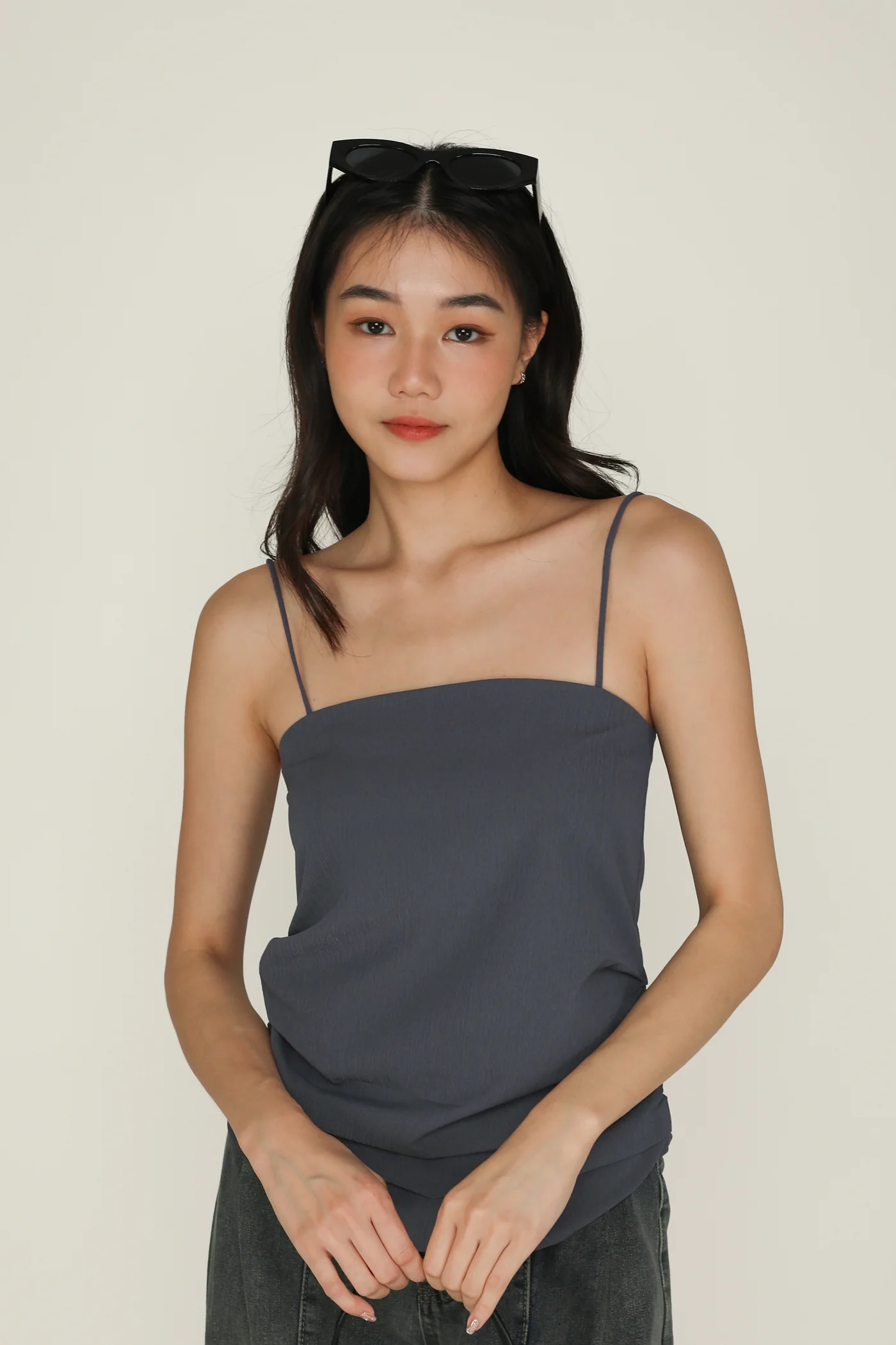Naura Ruched Spag Top - Image 12