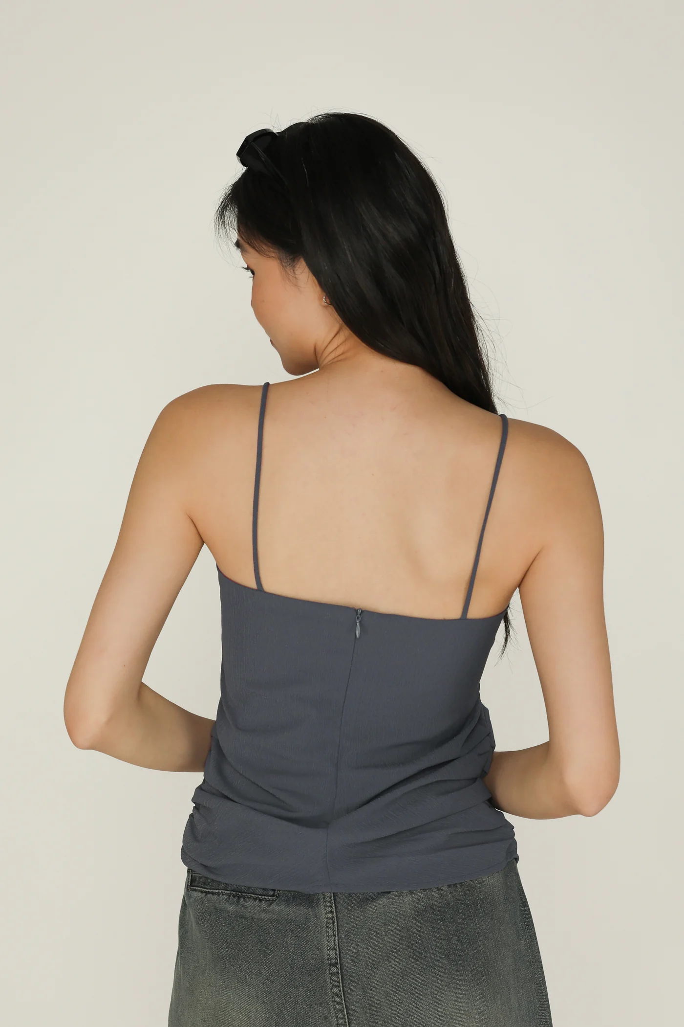 Naura Ruched Spag Top - Image 14