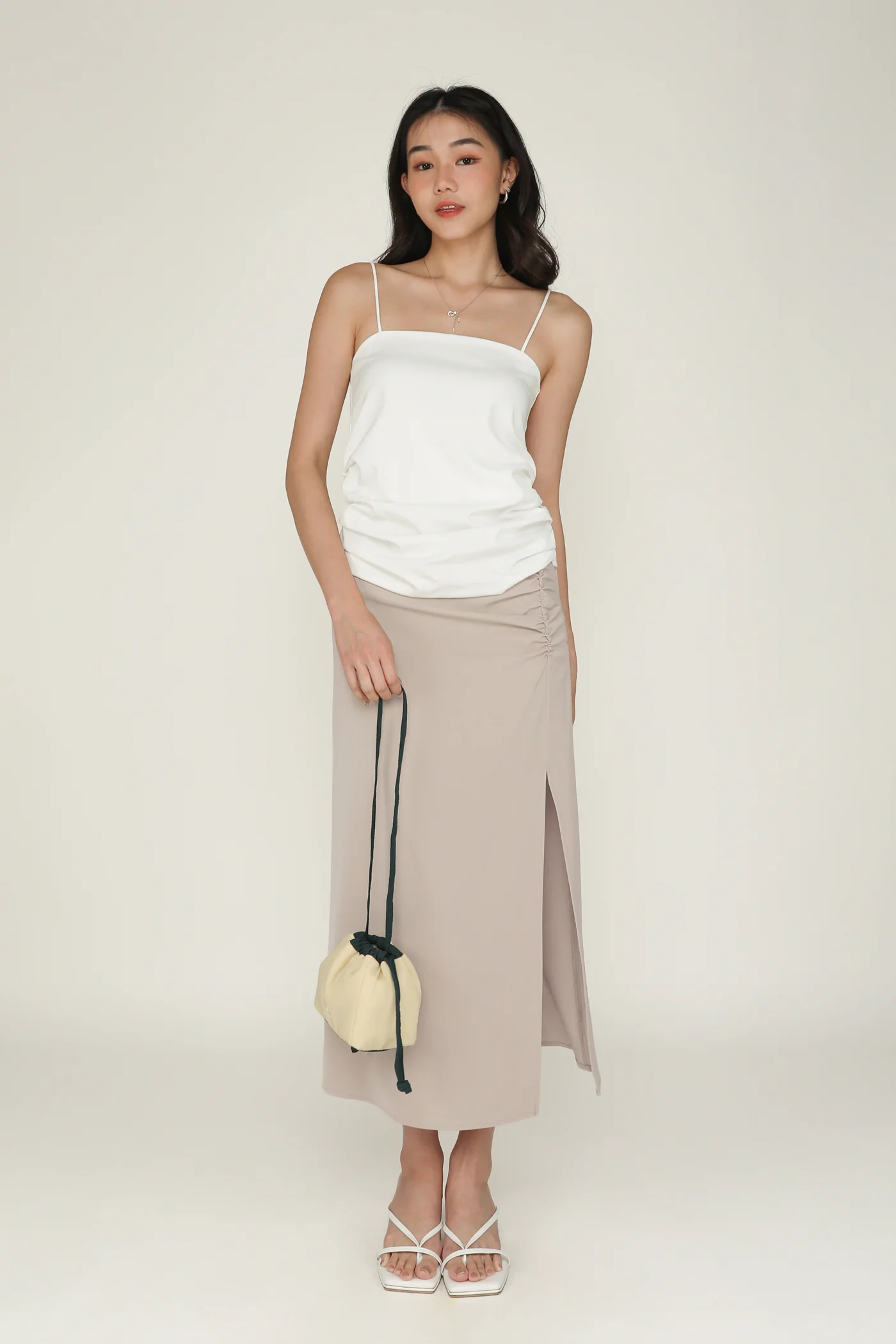 Naura Ruched Spag Top - Image 2