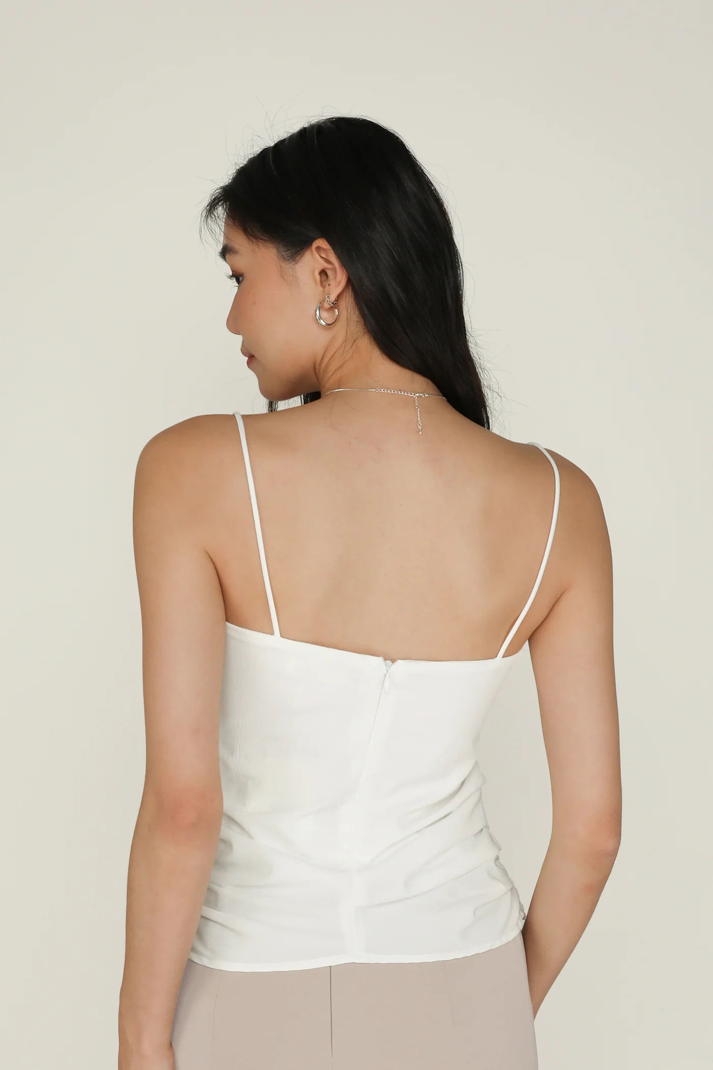 Naura Ruched Spag Top - Image 7