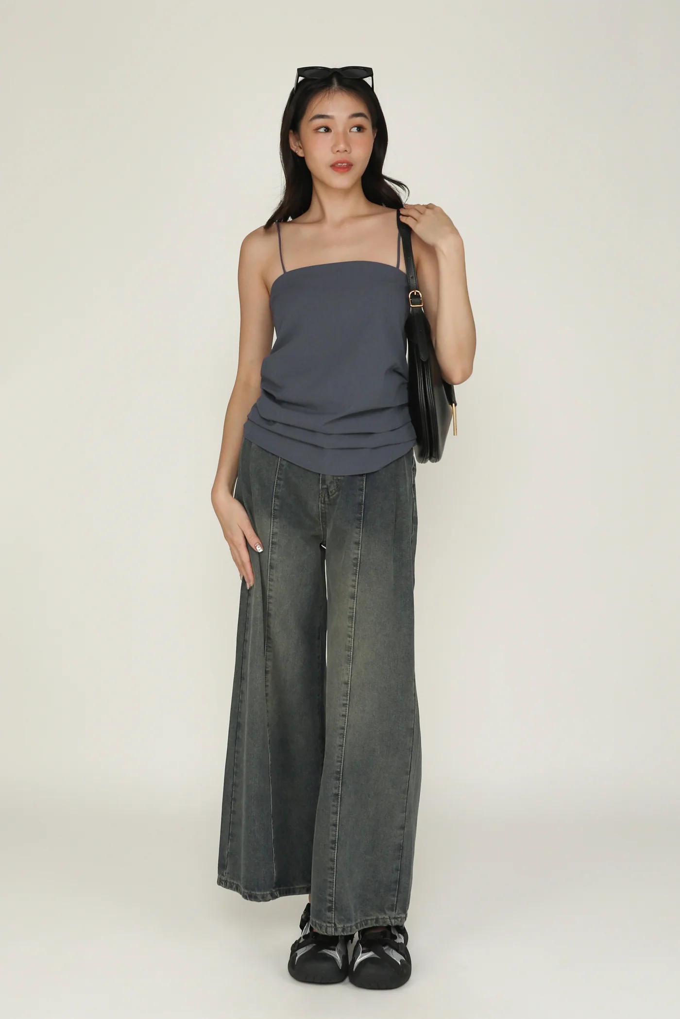 Naura Ruched Spag Top - Image 9
