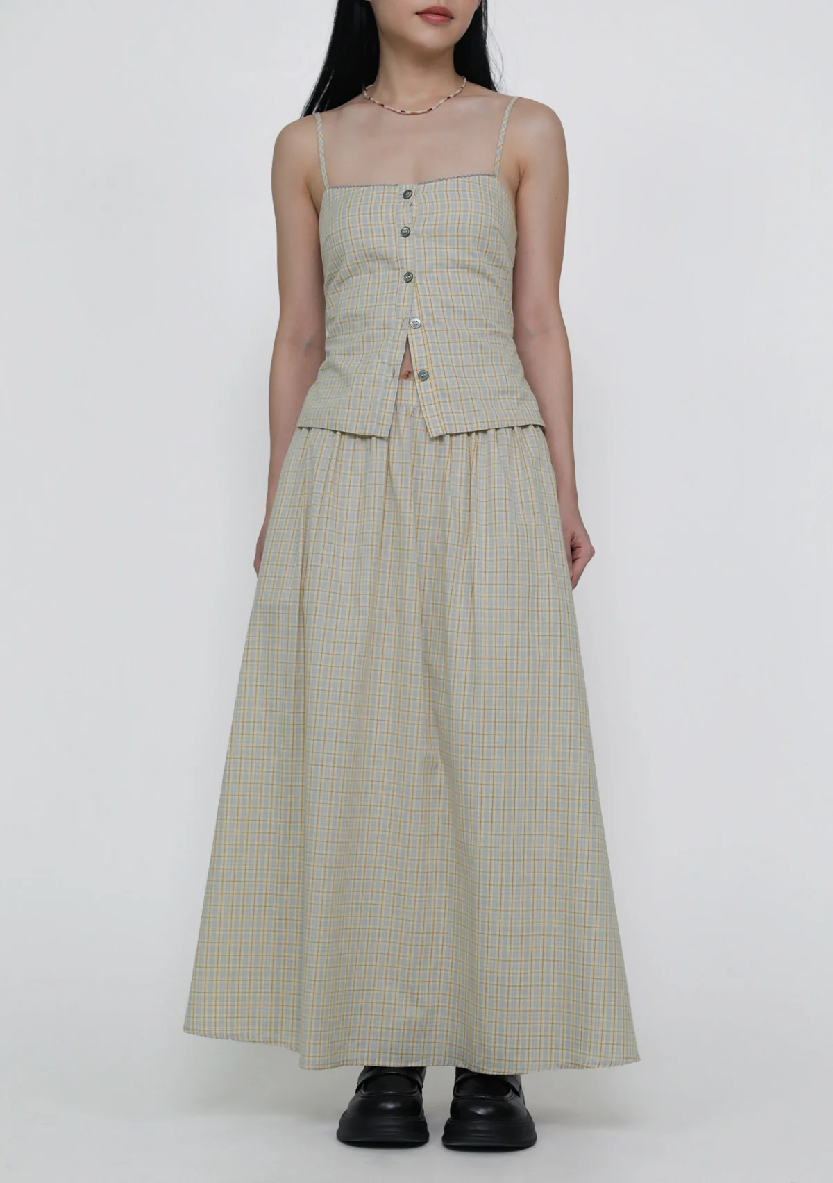Naya Flare Maxi Skirt (Plaid) - Image 3