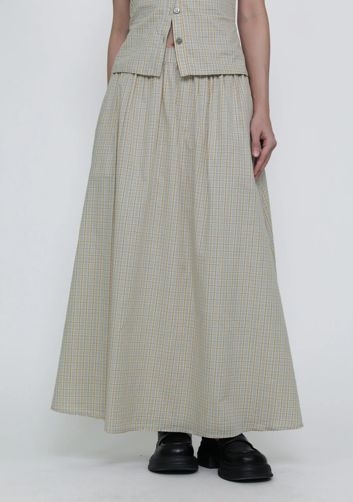 Naya Flare Maxi Skirt (Plaid) - Image 4